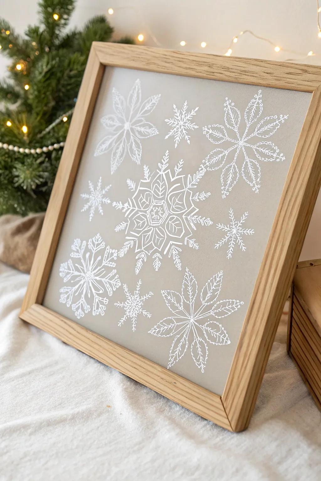 Transform your holiday decor with these exquisite snowflake patterns for a touch of winter magic.