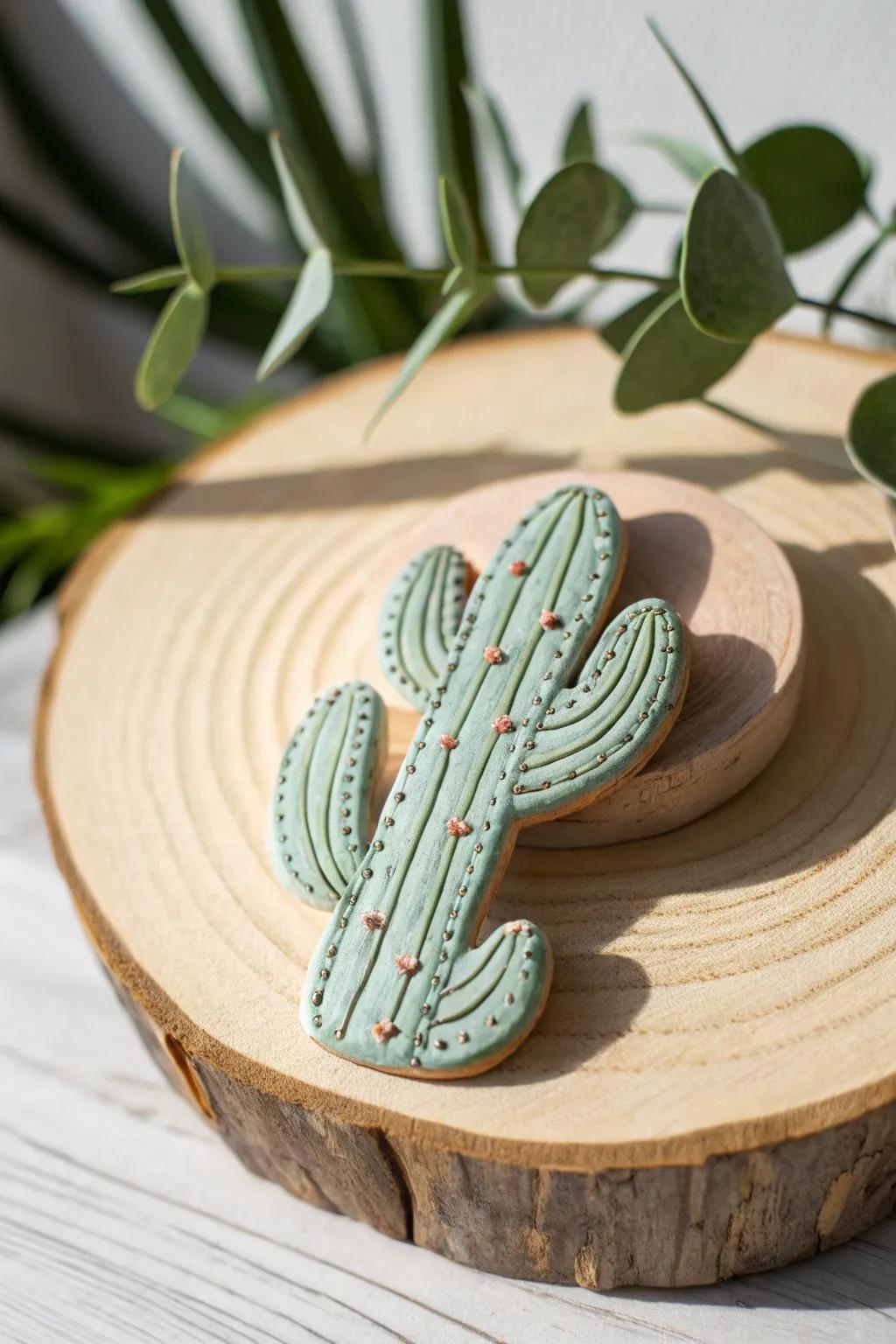Bring a touch of the desert into your home with this charming clay cactus magnet. Perfectly handcrafted for the minimalist soul.