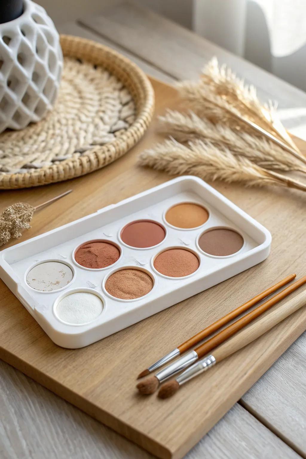 Elevate your art station with this enchanting floating clay paint palette, where simplicity meets craftsmanship.