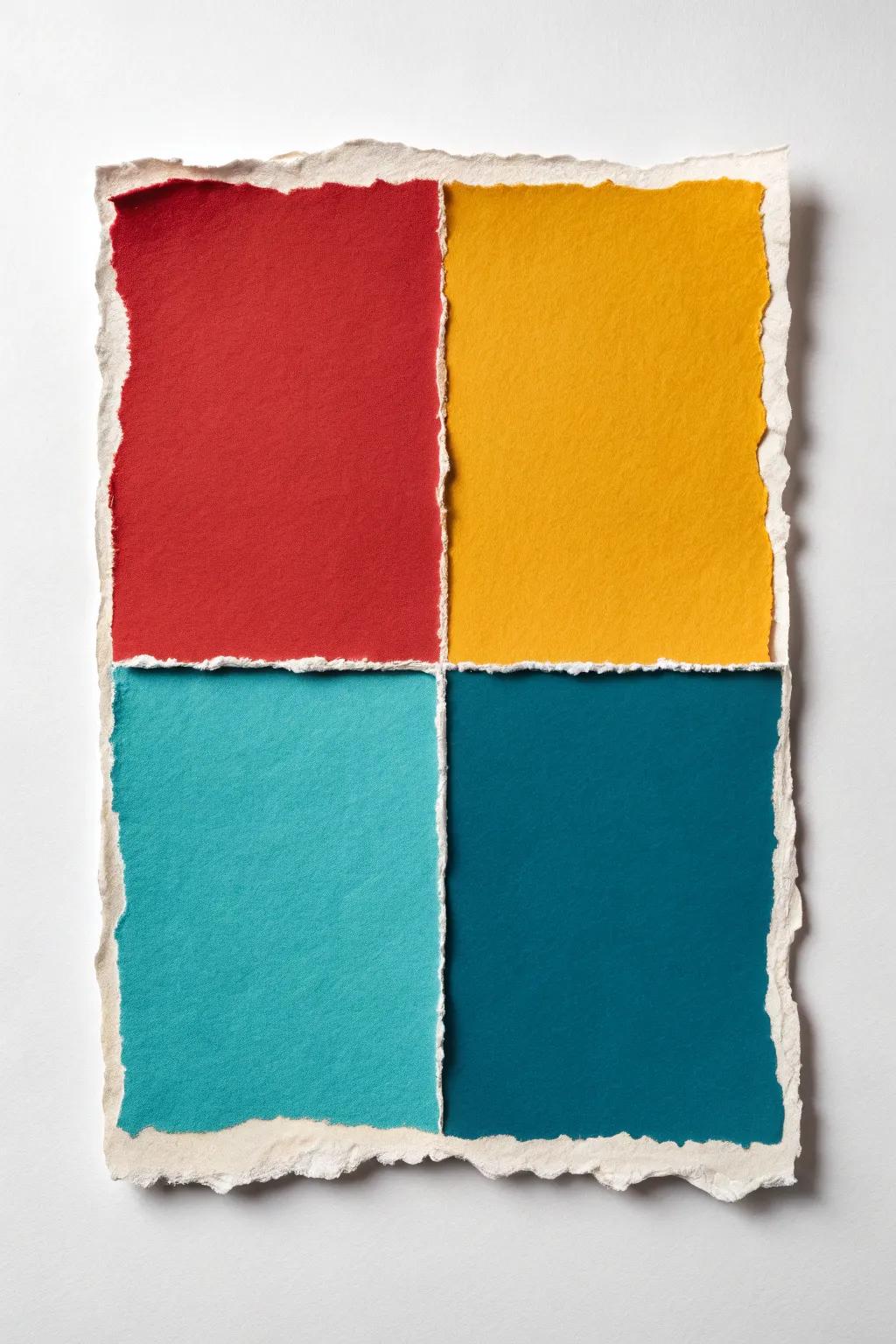 Express your emotions through the art of bold color block collages.