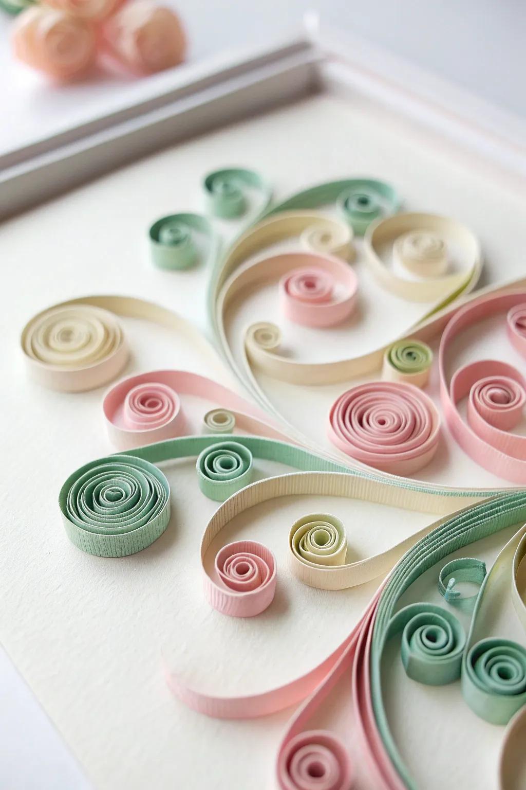 Discover the elegance of construction paper quilling—where simplicity meets craftsmanship in every delicate roll.