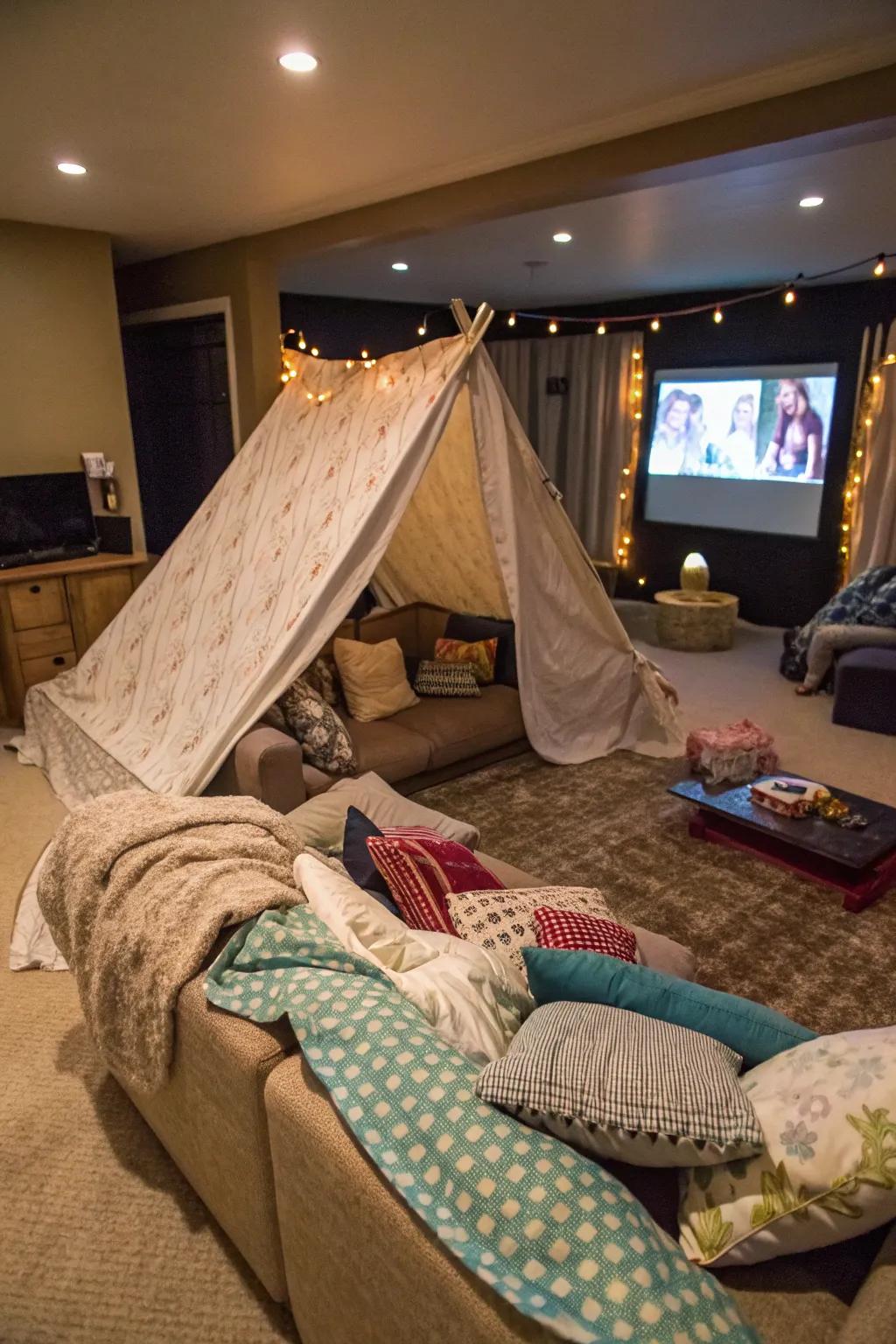 A fortified movie theater for cinematic experiences.