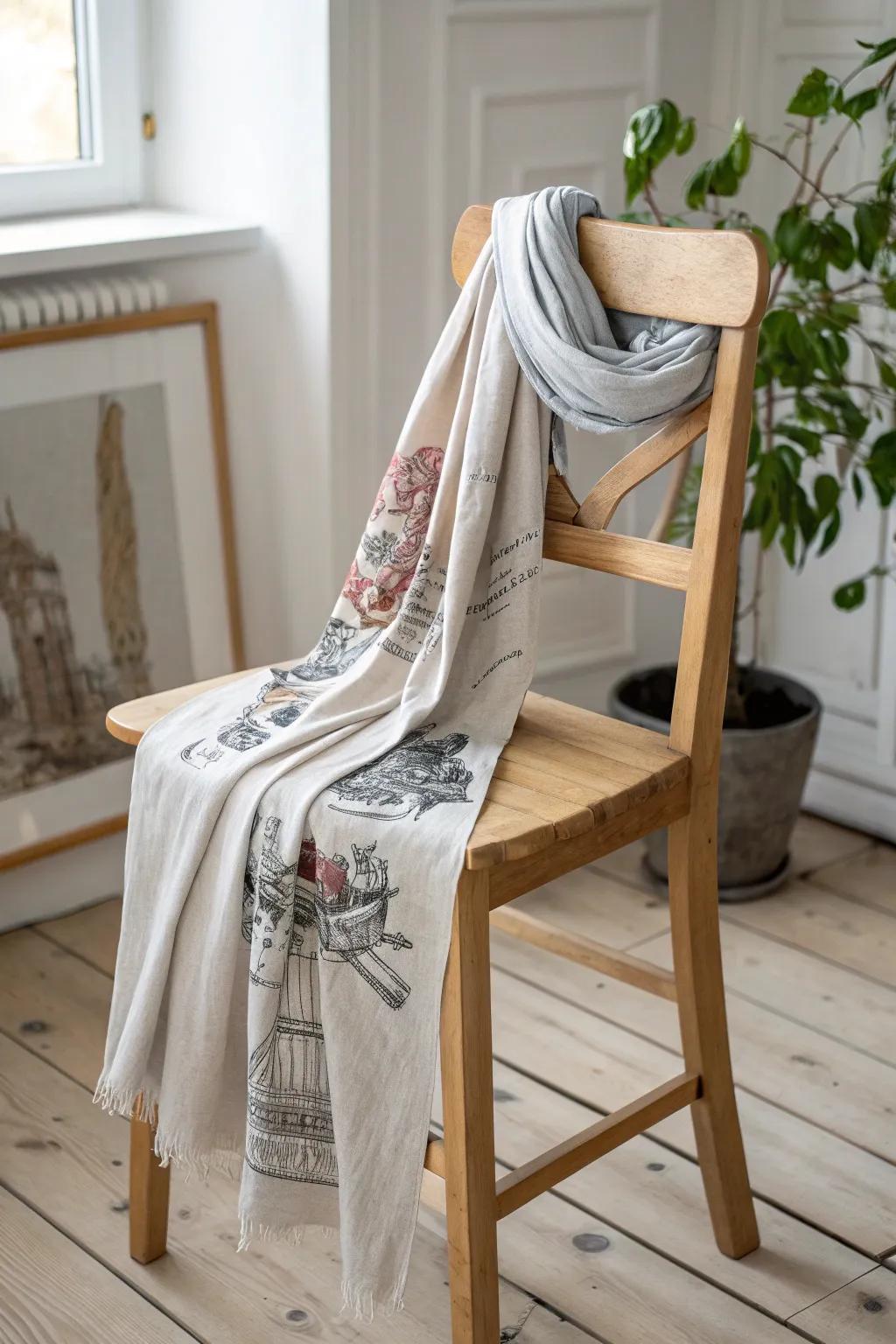 Breathe new life into your old tees with a chic upcycled scarf—where memories meet style.
