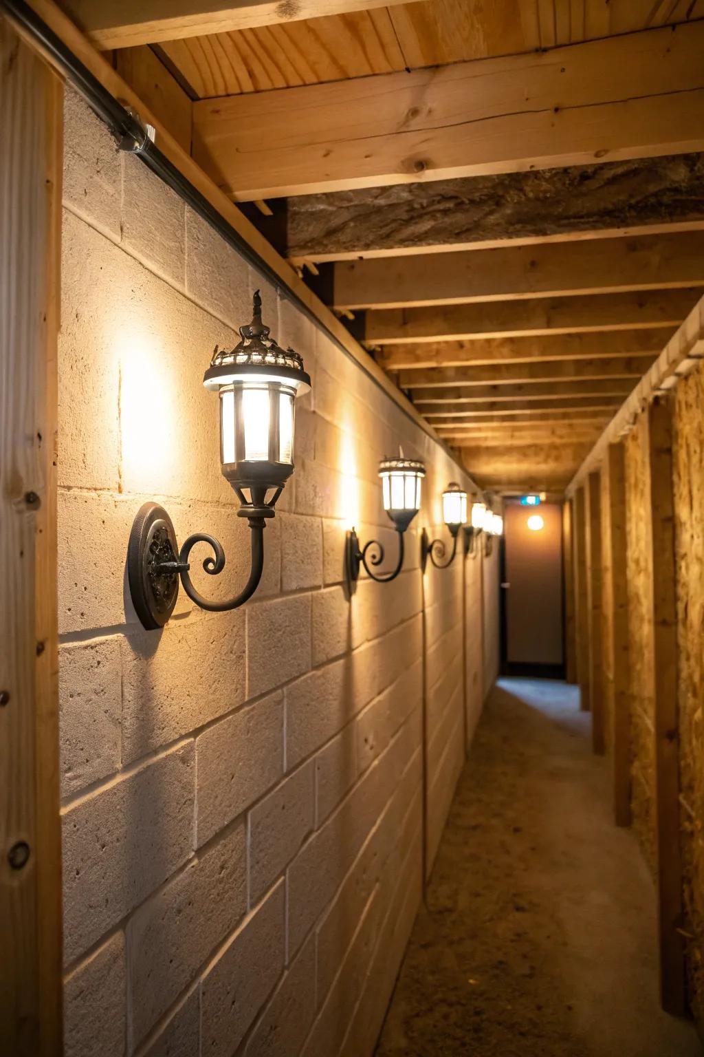 Incorporate wall-mounted sconces for style and function.