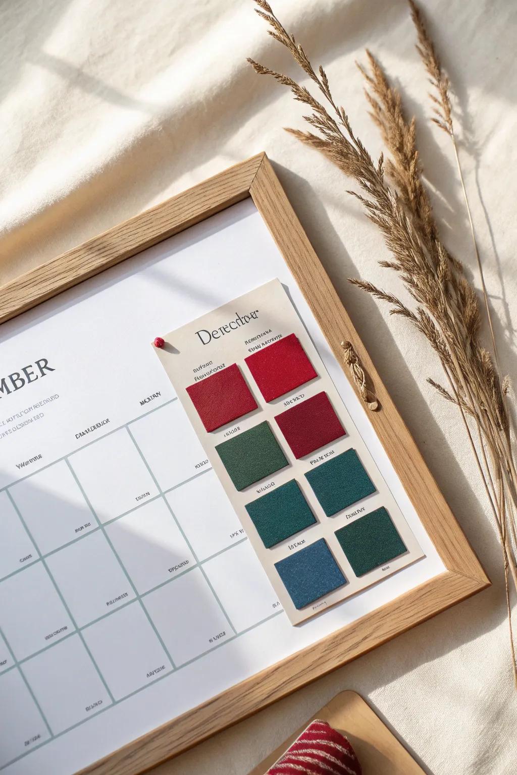 Capture the essence of December with a beautifully curated color palette that inspires your seasonal decor.