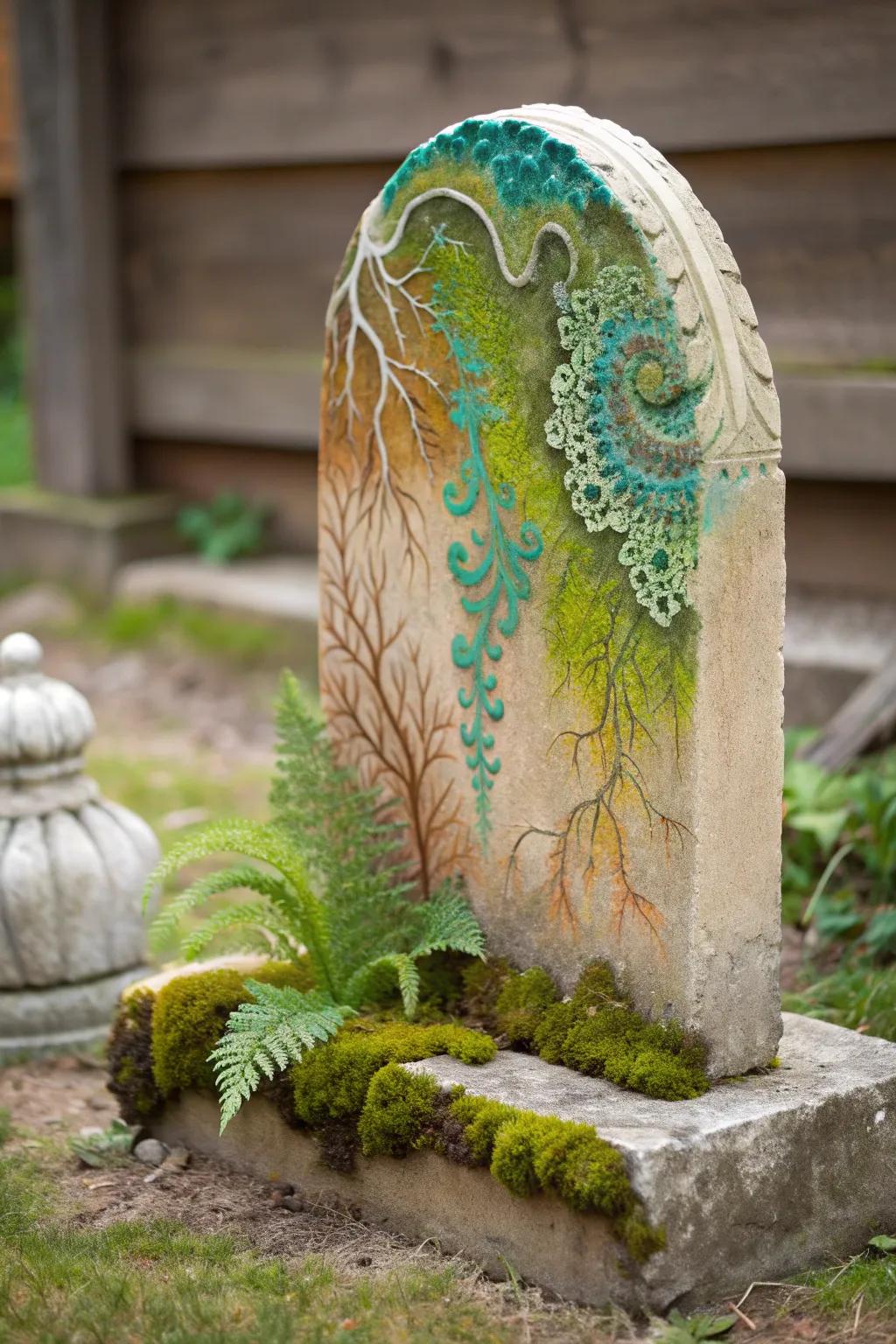 Transform your memorial with nature-inspired paint effects that bring timeless beauty to your DIY headstone projects.
