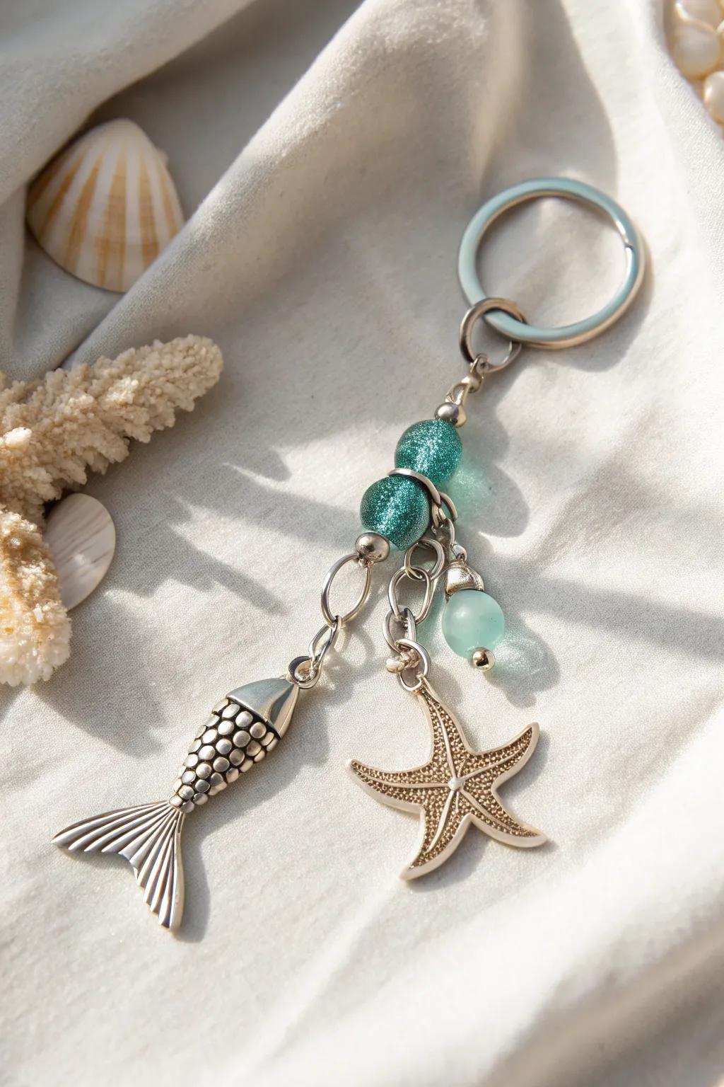 Craft your own enchanting mermaid keychain – a perfect blend of simplicity and oceanic charm.