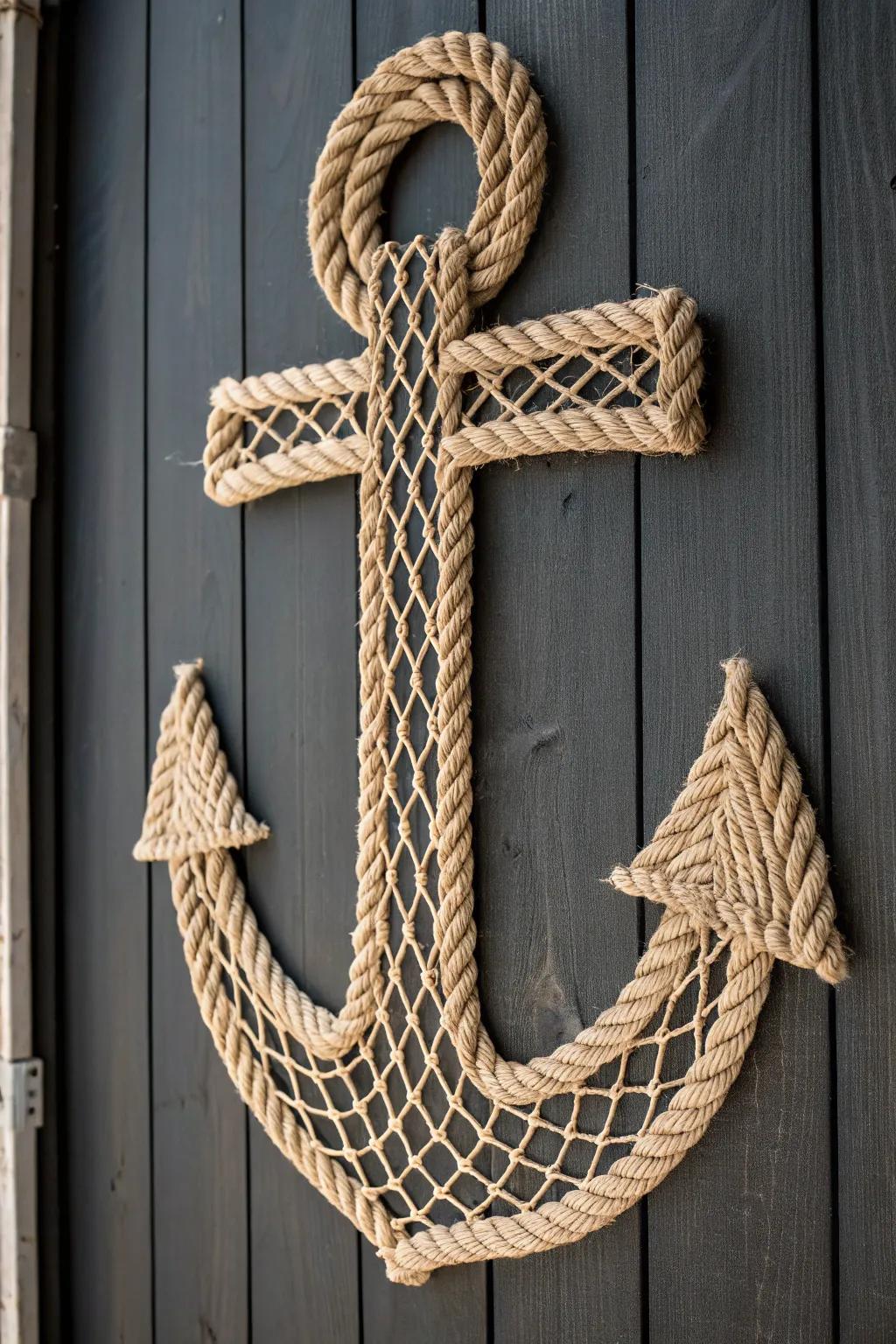 Anchor your space with this handcrafted nautical rope wall art—where craftsmanship meets style.