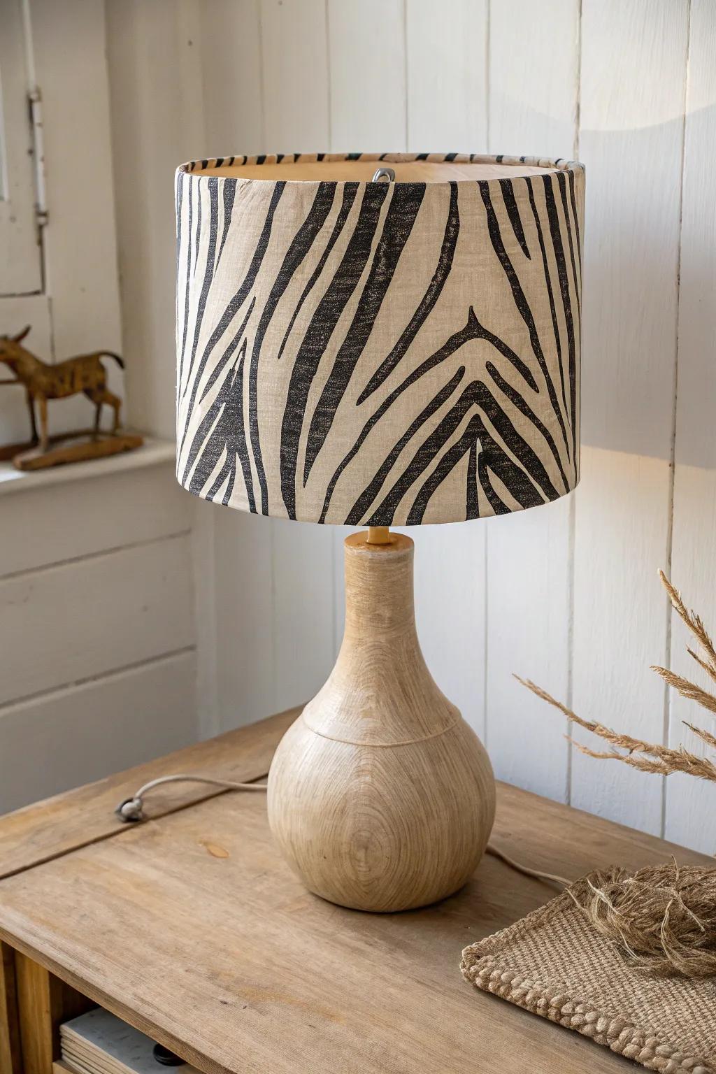Unleash your wild side with these chic zebra stripes for a touch of exotic elegance in your space.