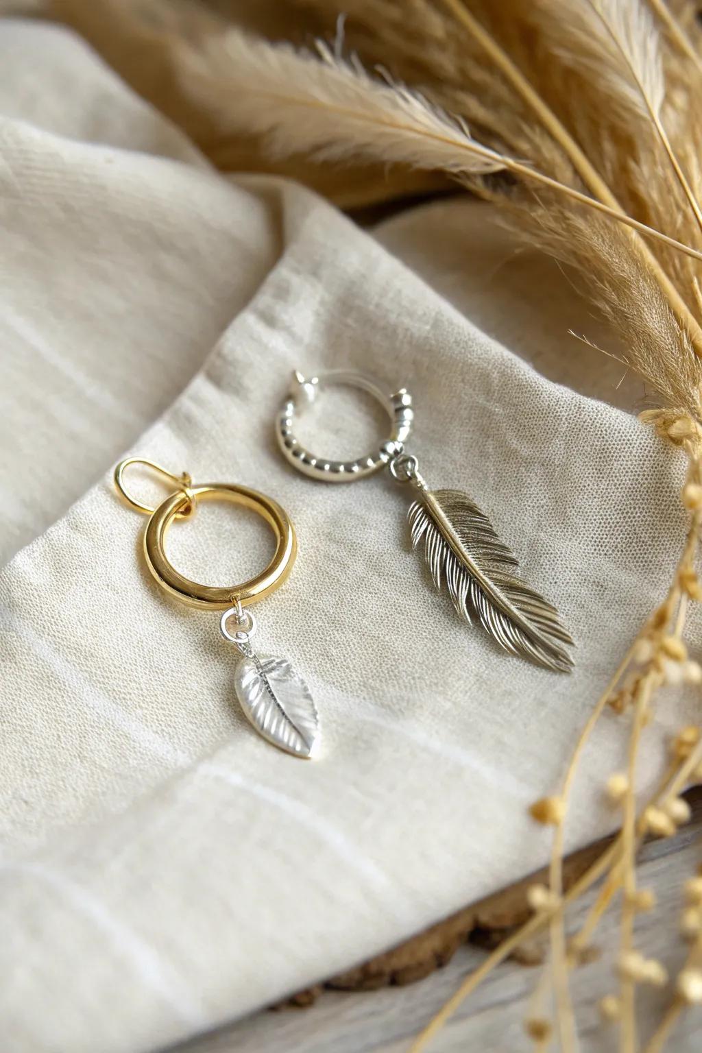 Add a touch of pirate charm with these beautifully mismatched earrings, perfect for your DIY costume.