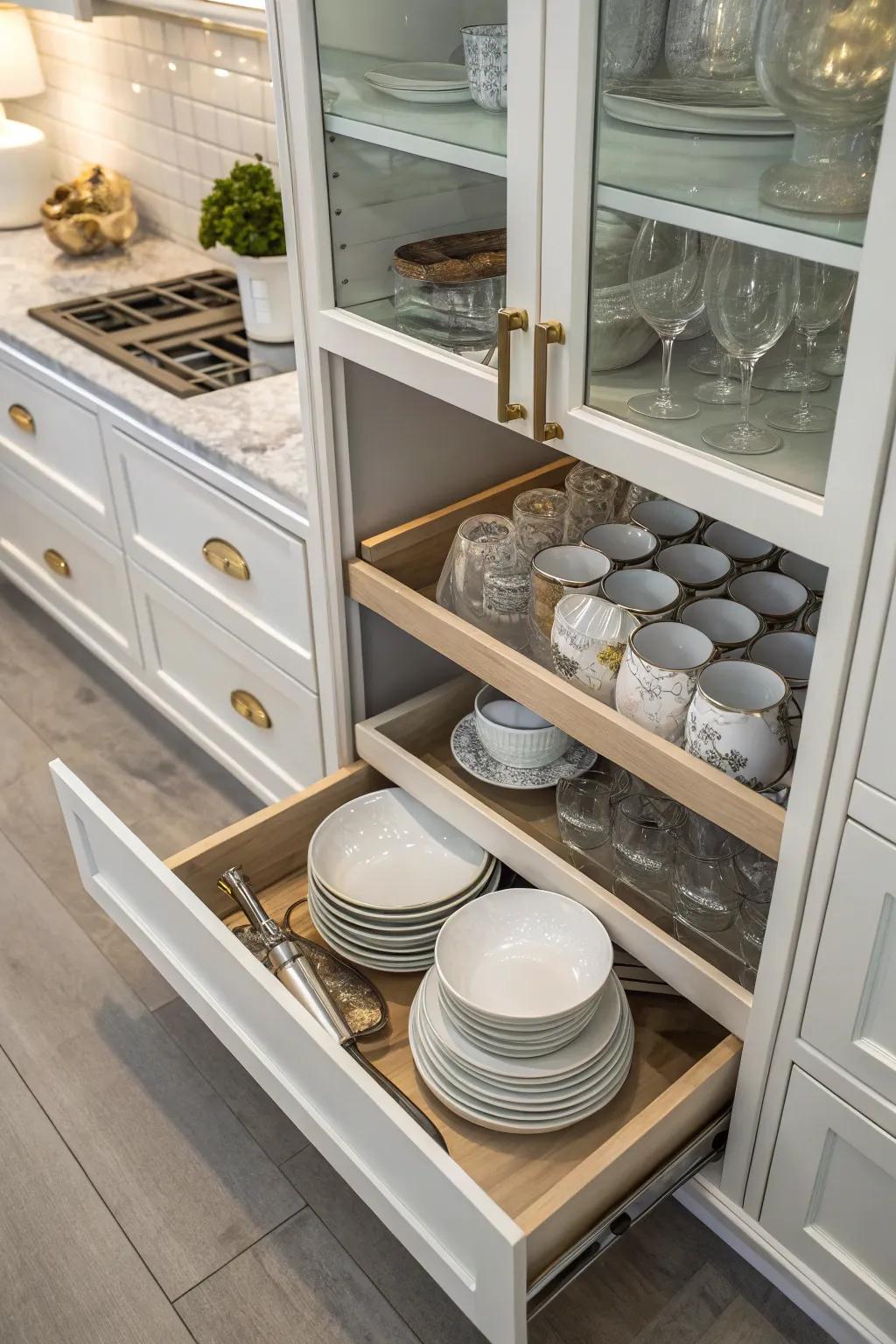 Display drawers turn everyday items into decor