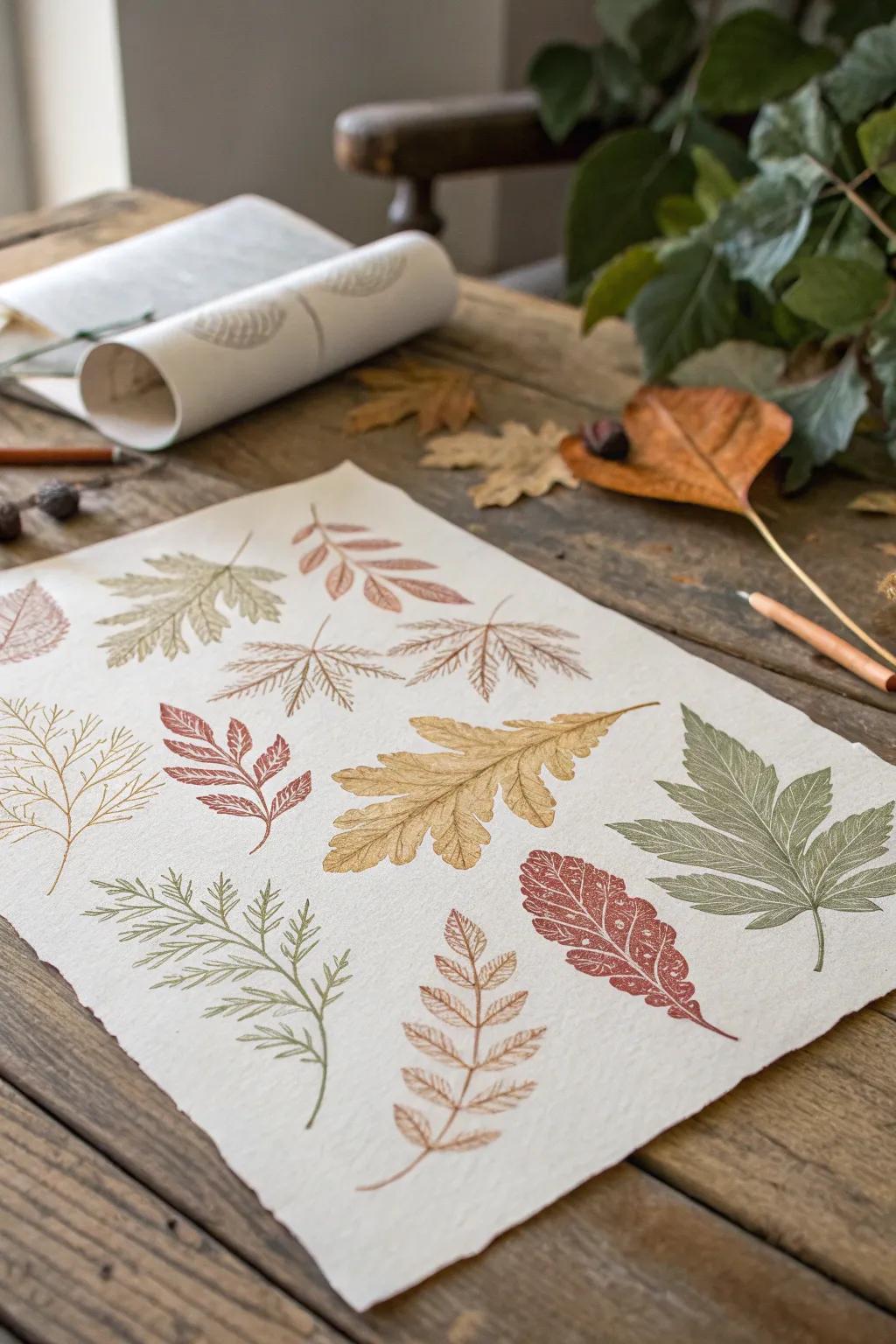 Discover the enchanting patterns of nature with simple leaf rubbings—a perfect fall craft for little hands.
