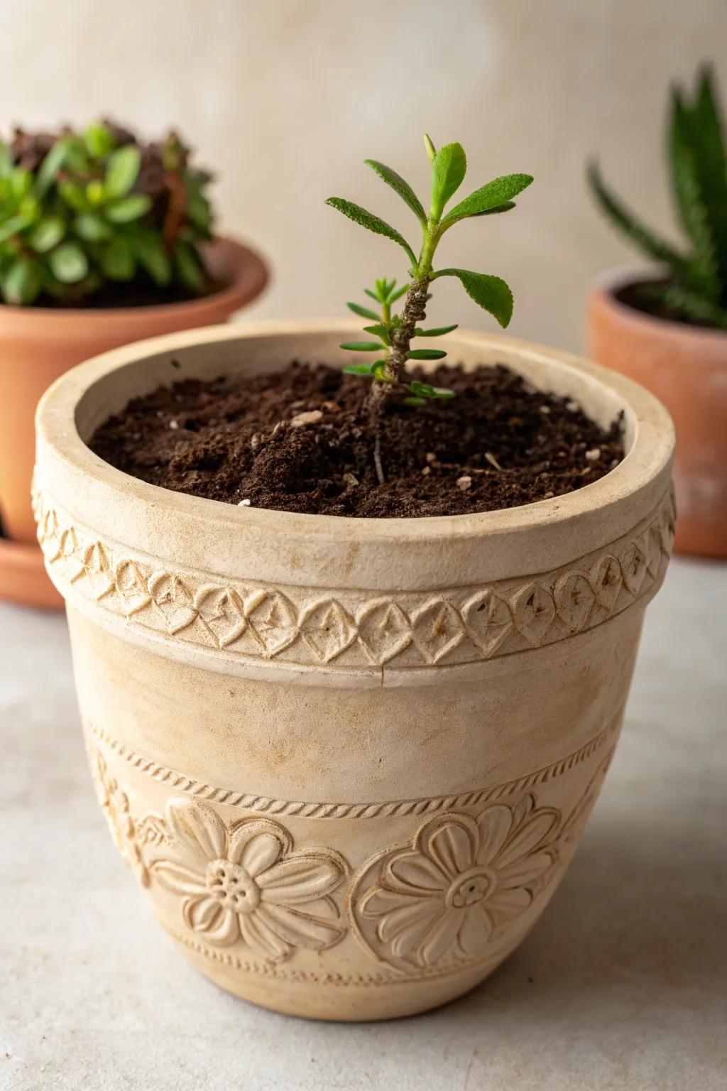 Embrace nature with an eco-friendly flower pot that blends minimalist design with bohemian charm. 🌿 #SustainableStyle