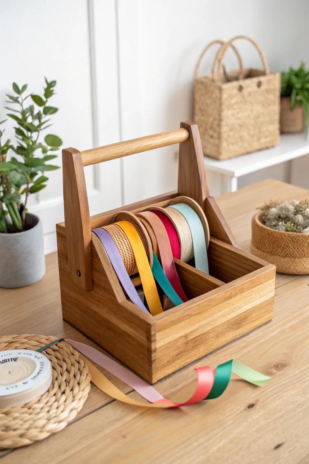 Keep your creativity untangled with an elegant ribbon dispenser – where minimalism meets artistry.