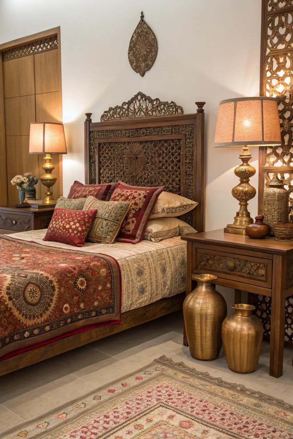 Metallic accents add elegance and sparkle.