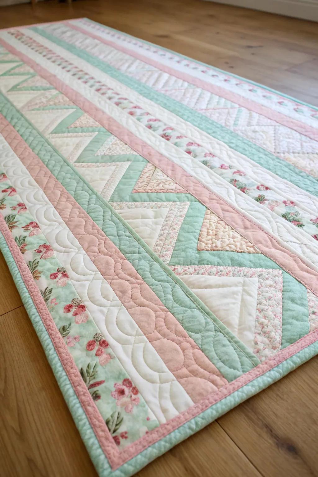 Embrace the art of simplicity with our exquisite Breezy Borders quilt pattern. #Craftsmanship #MinimalistBeauty