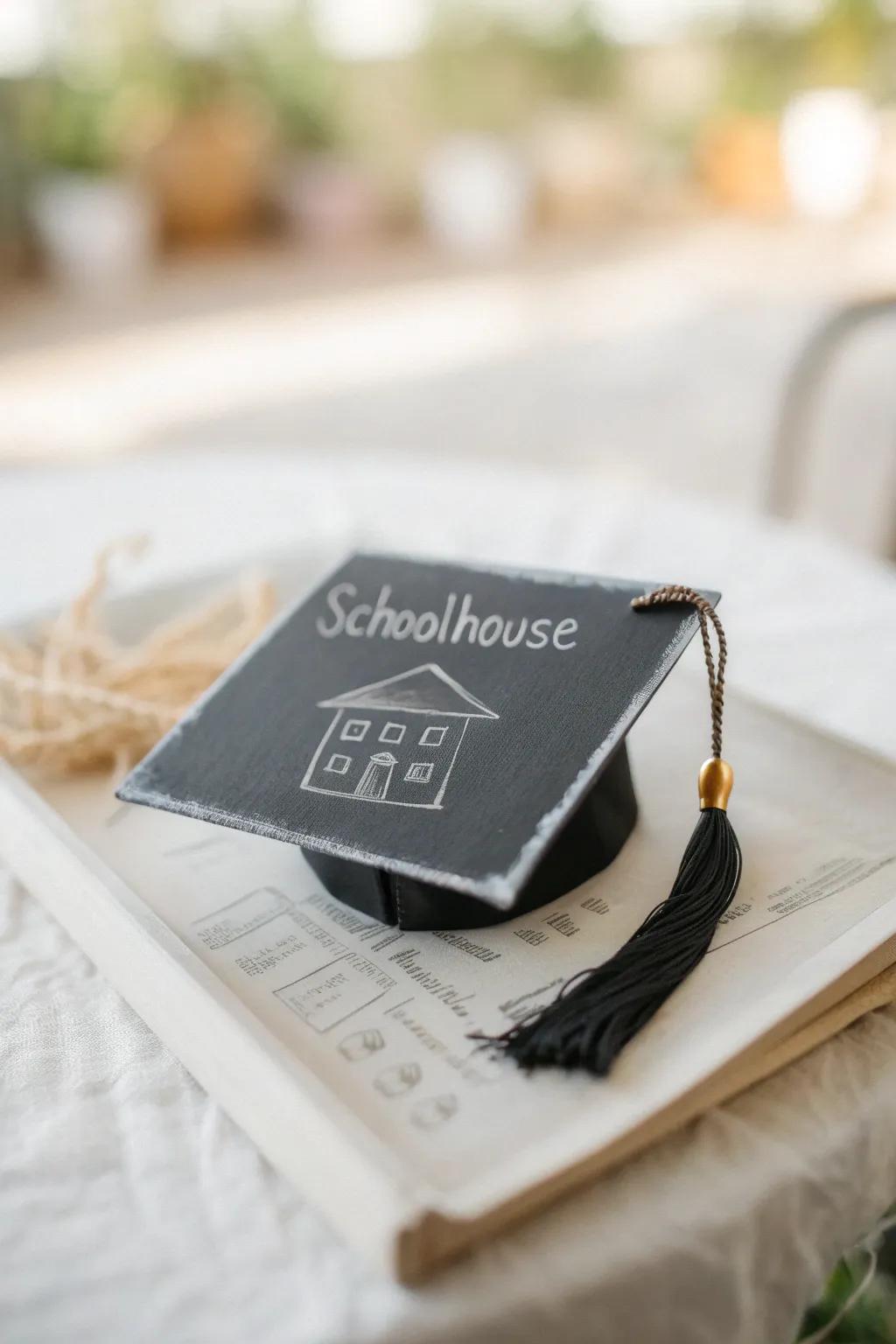 Celebrate their first milestones with a touch of creativity and charm—a tiny chalkboard cap for your little graduate!