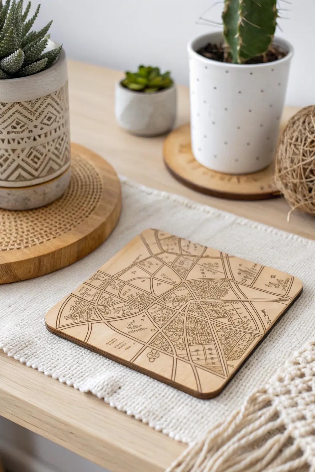 Elevate your coffee table with a touch of artistry—discover the charm of laser-cut coasters.