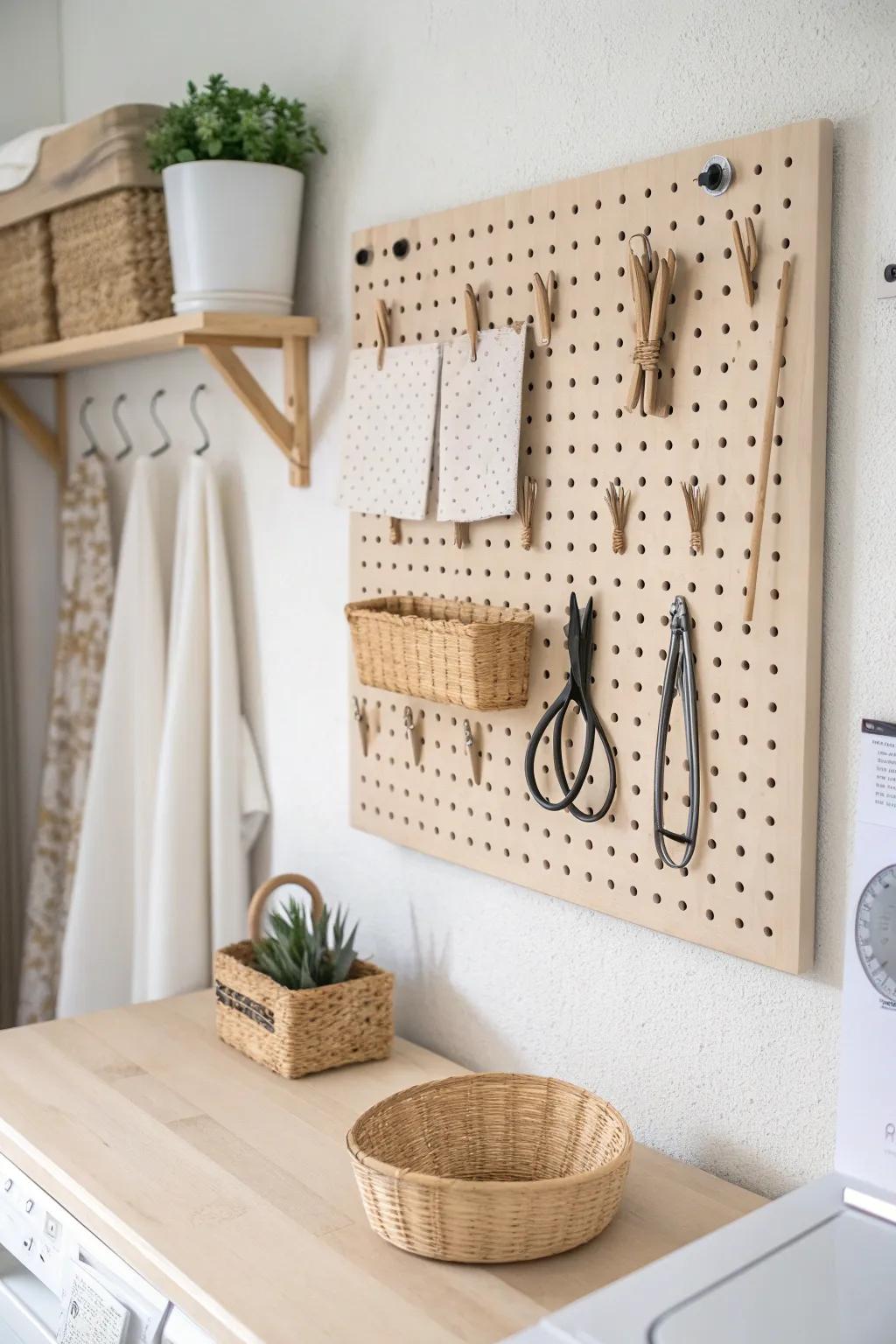 Transform your laundry space with a touch of Scandinavian elegance and boho charm. 🌿✨