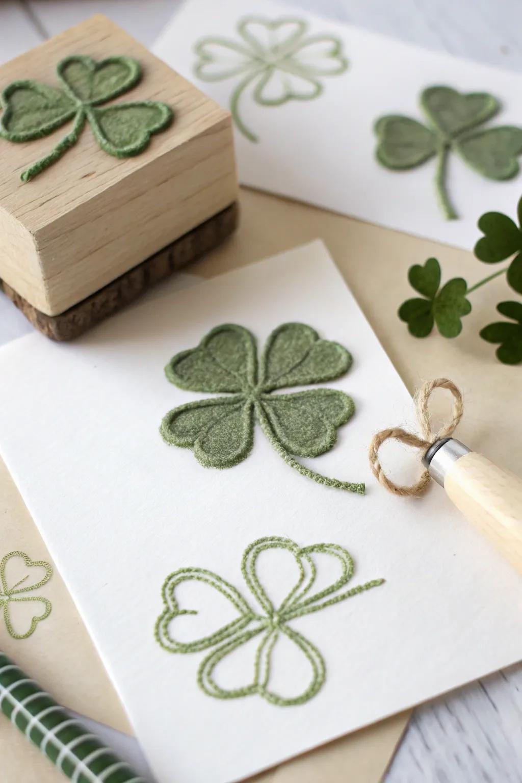 Craft your luck with these delightful shamrock stamps, perfect for adding a personal touch to any project!
