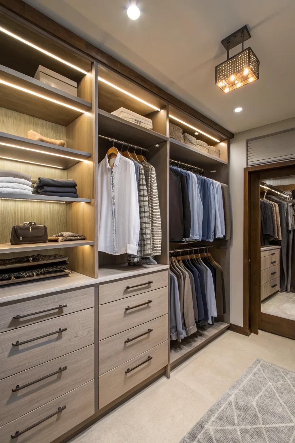 Valet rods add convenience to your routine.