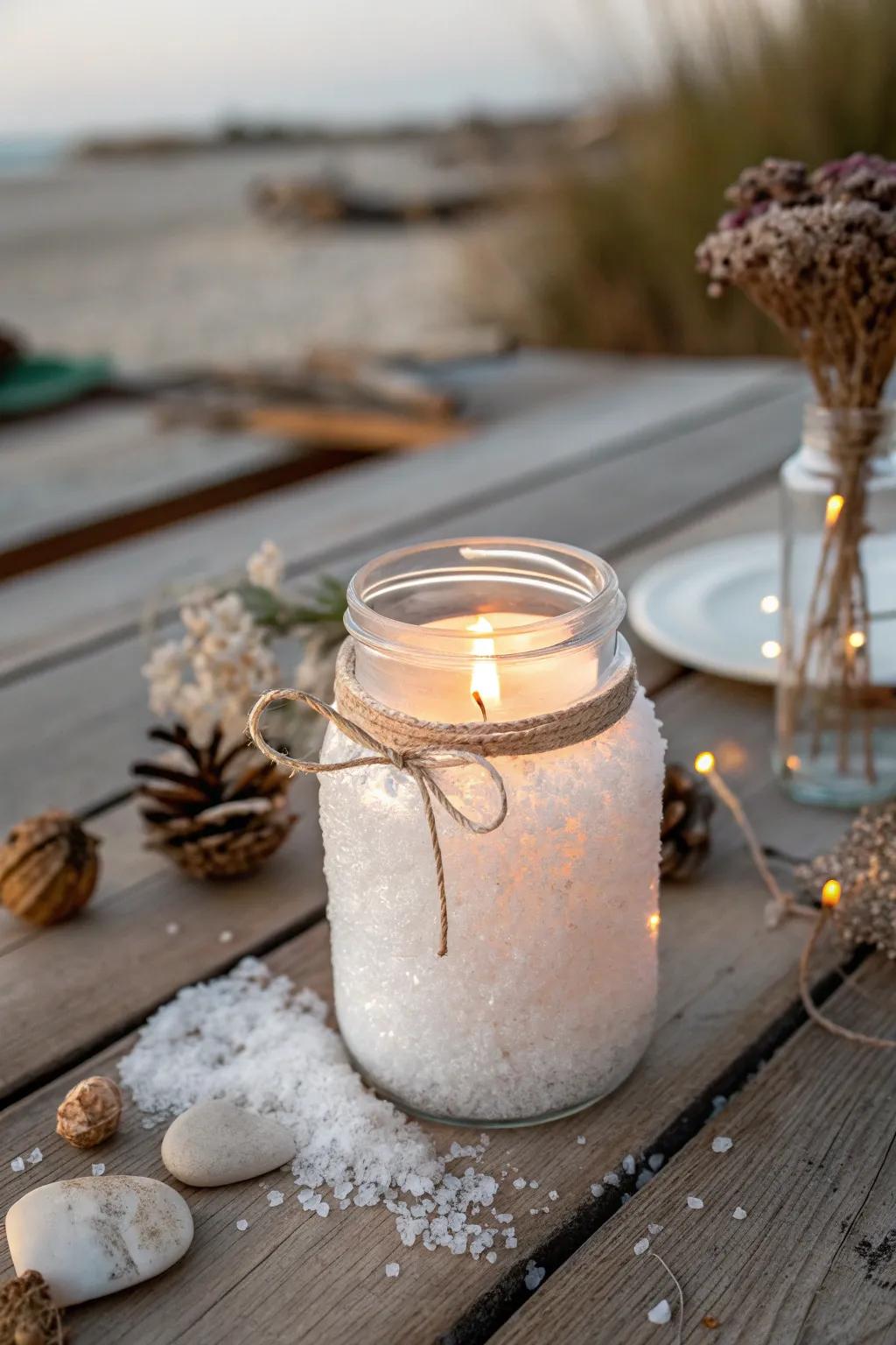 Enchant your evenings with the warm, magical glow of a handmade mason jar luminary.