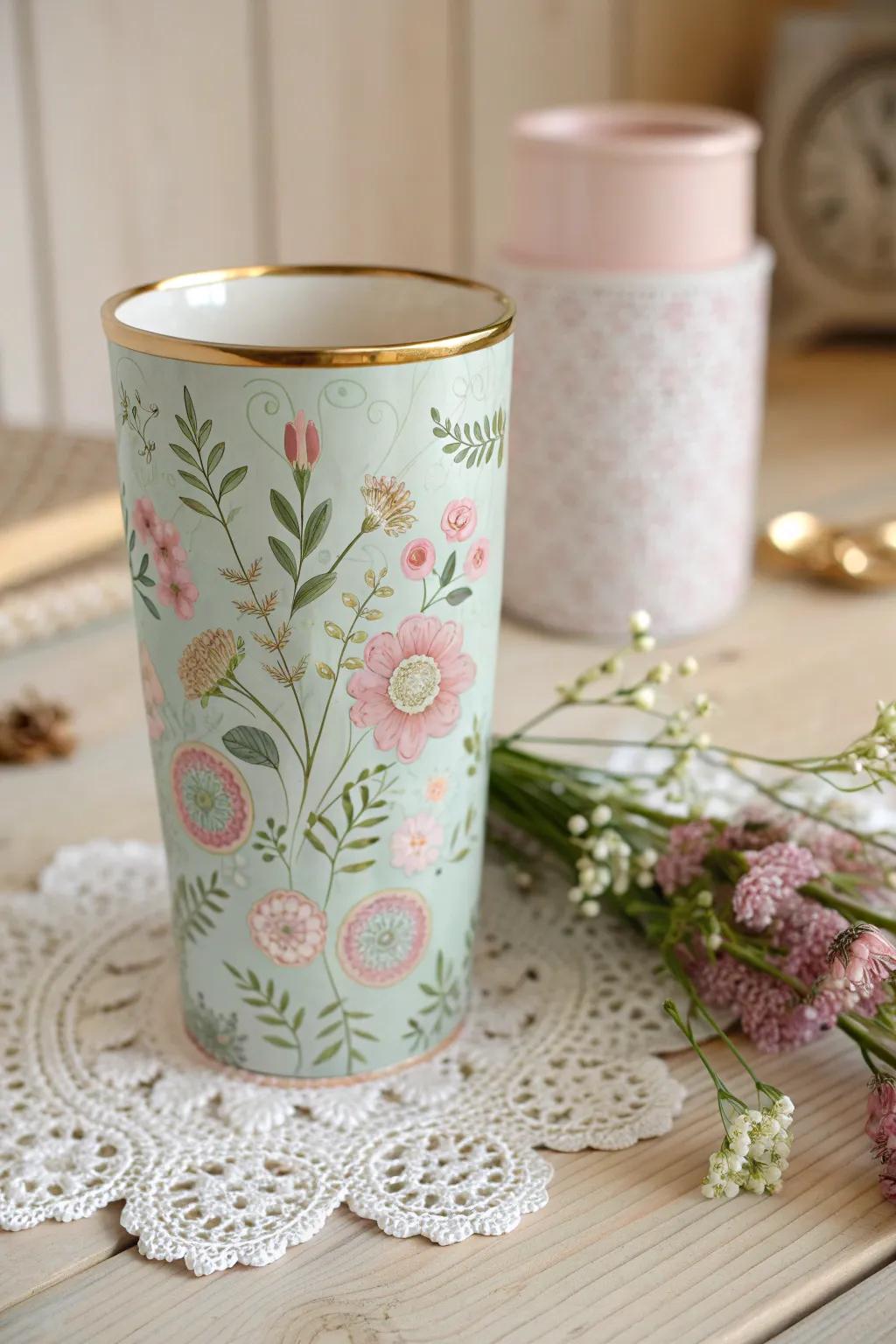Savor your drink in style with this vintage-inspired tumbler—where nostalgia meets elegance. ☕✨ #VintageVibes #ScandiBoho