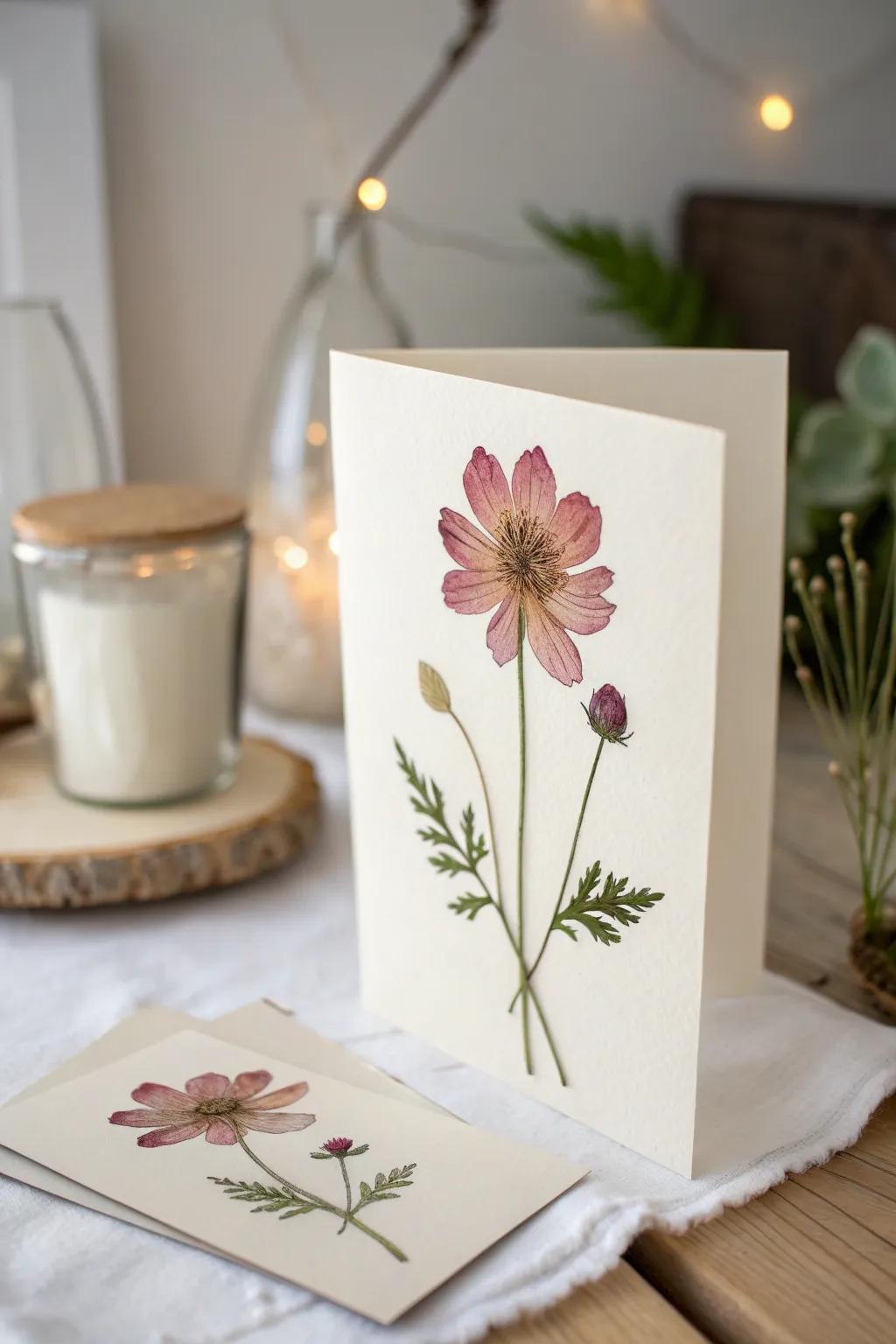 Celebrate Mother's Day with a card that whispers elegance and nature's beauty.