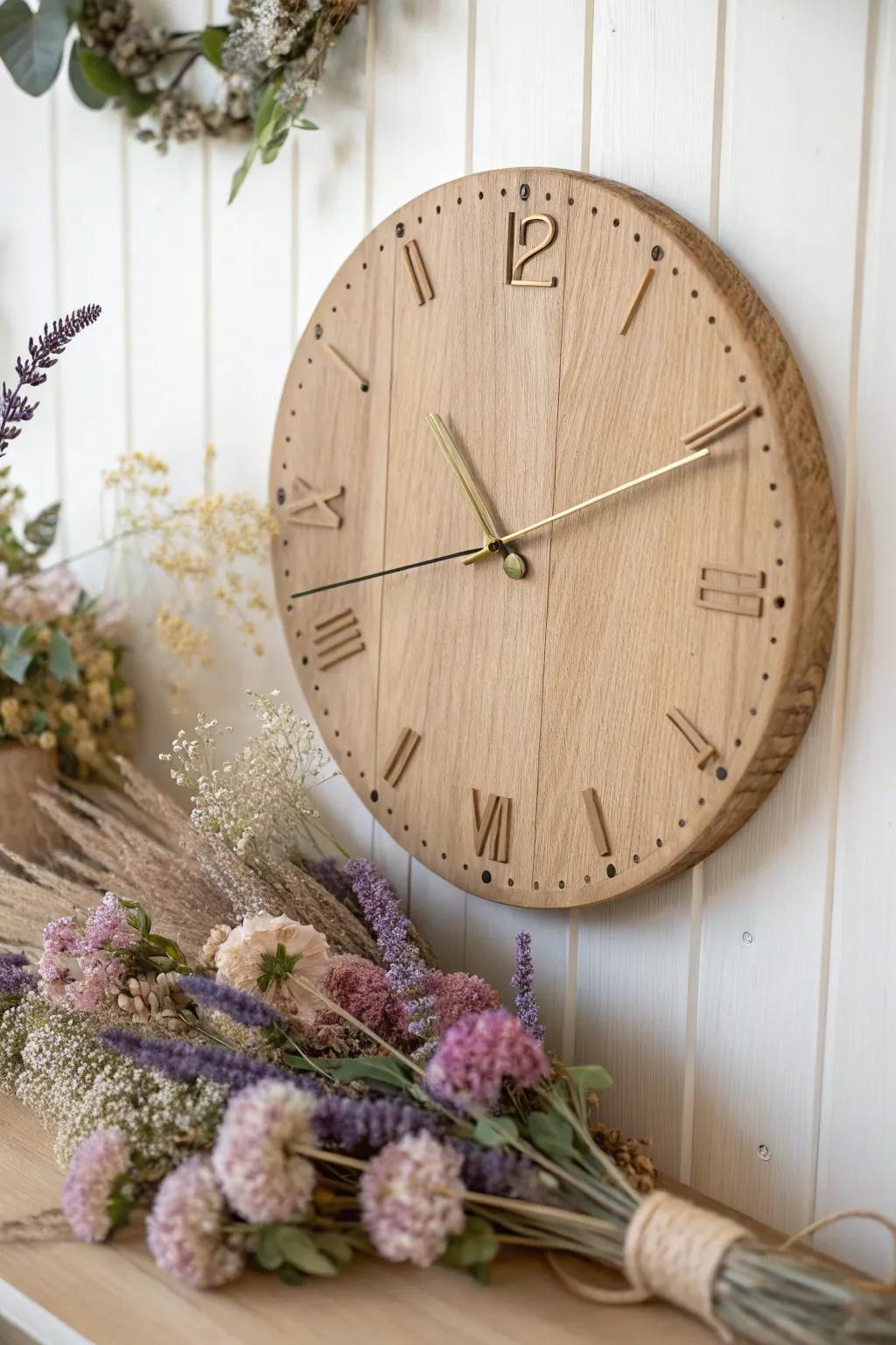 Timeless beauty meets nature in this DIY Floral Wall Clock – a perfect Mother's Day craft that blends simplicity with elegance.
