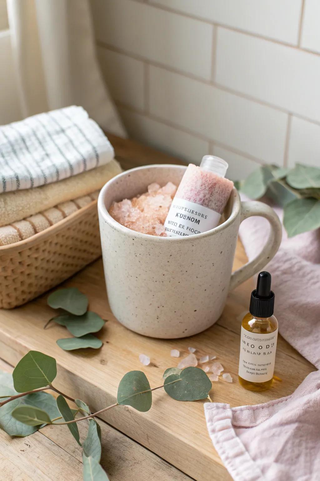 Discover tranquility with your personal spa in a mug.
