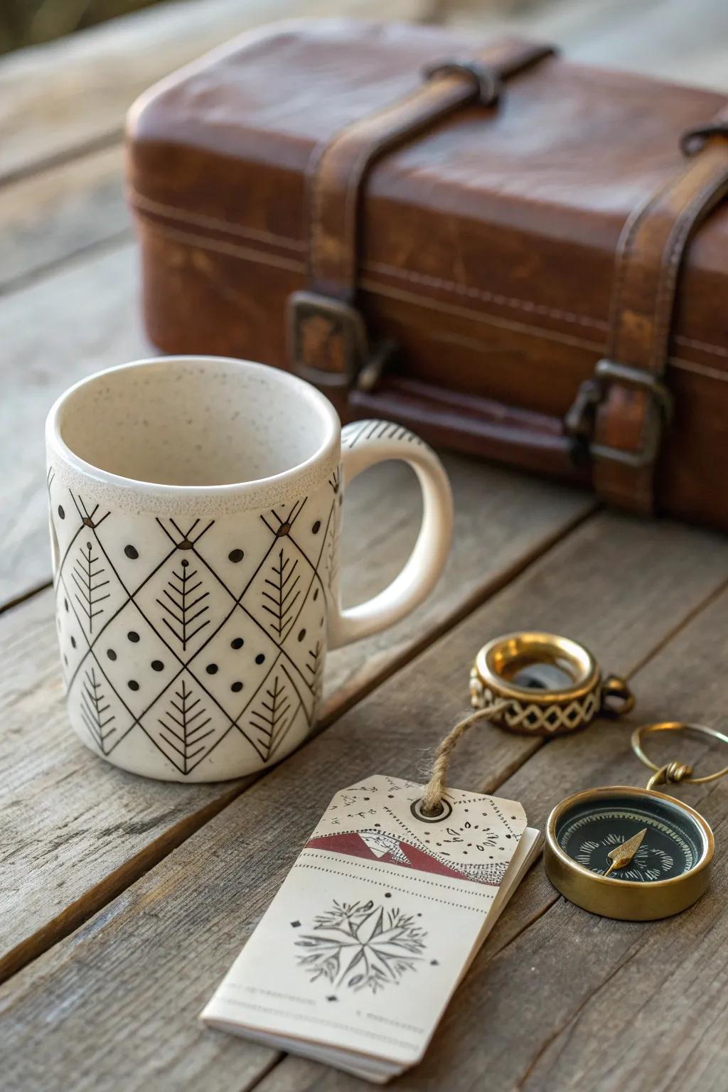 Sip and Wander: Embrace your inner traveler with this elegant mug set, perfect for spontaneous adventures.