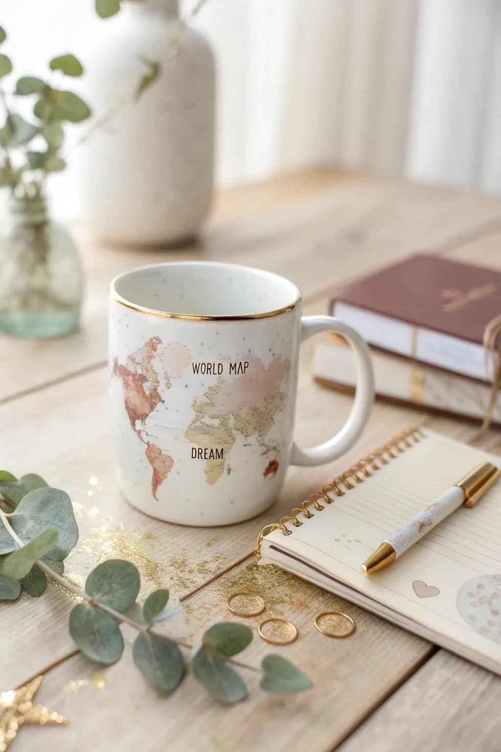 Sip and wander: Let your mug tell the story of your travels and dreams.