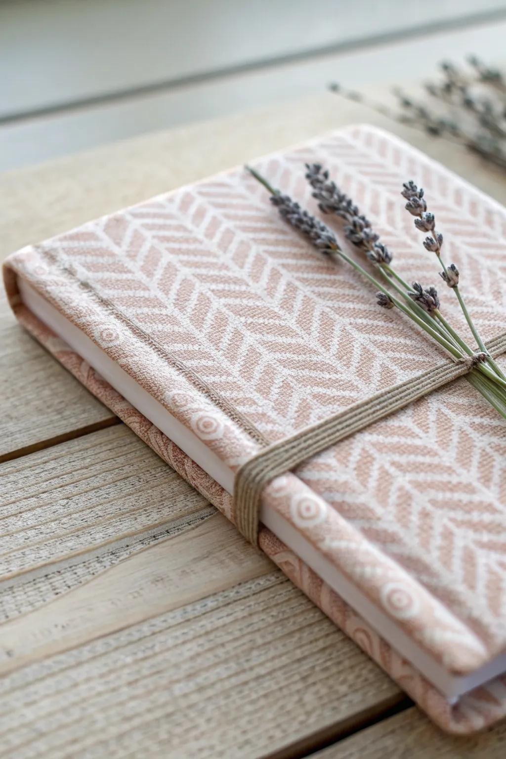 Transform your notebook into a tactile masterpiece with a sustainable fabric cover, blending boho charm and Scandinavian simplicity.