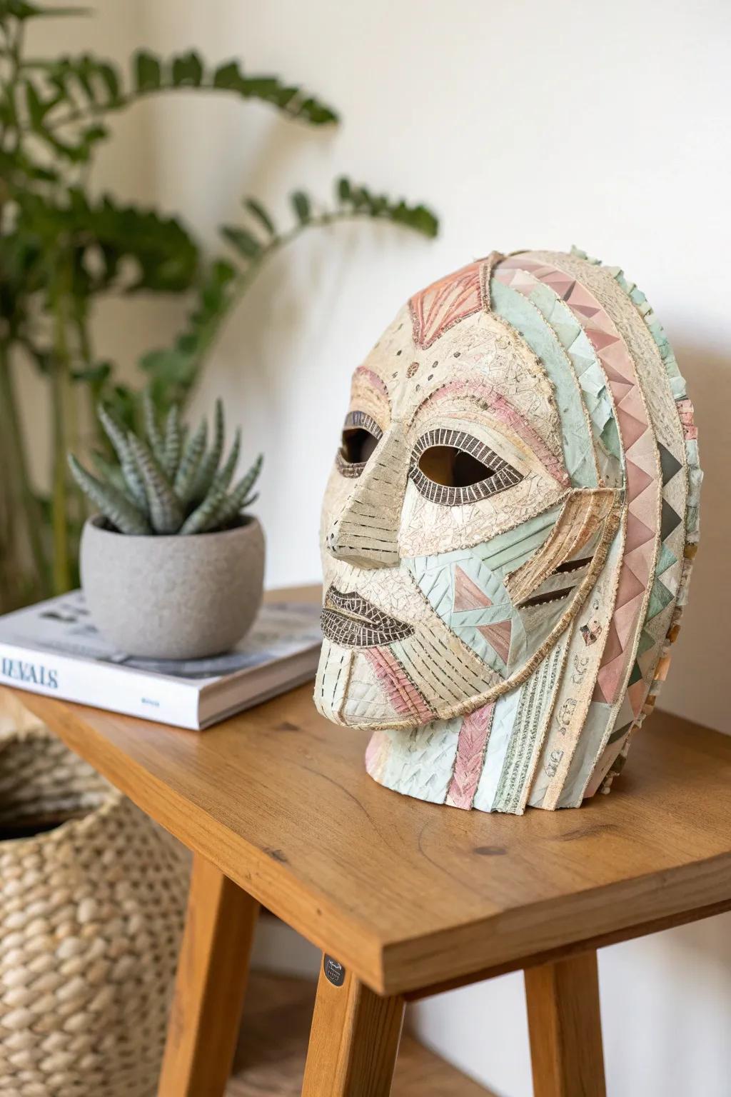Transform old magazines into stunning eco-friendly art with these recycled paper masks.