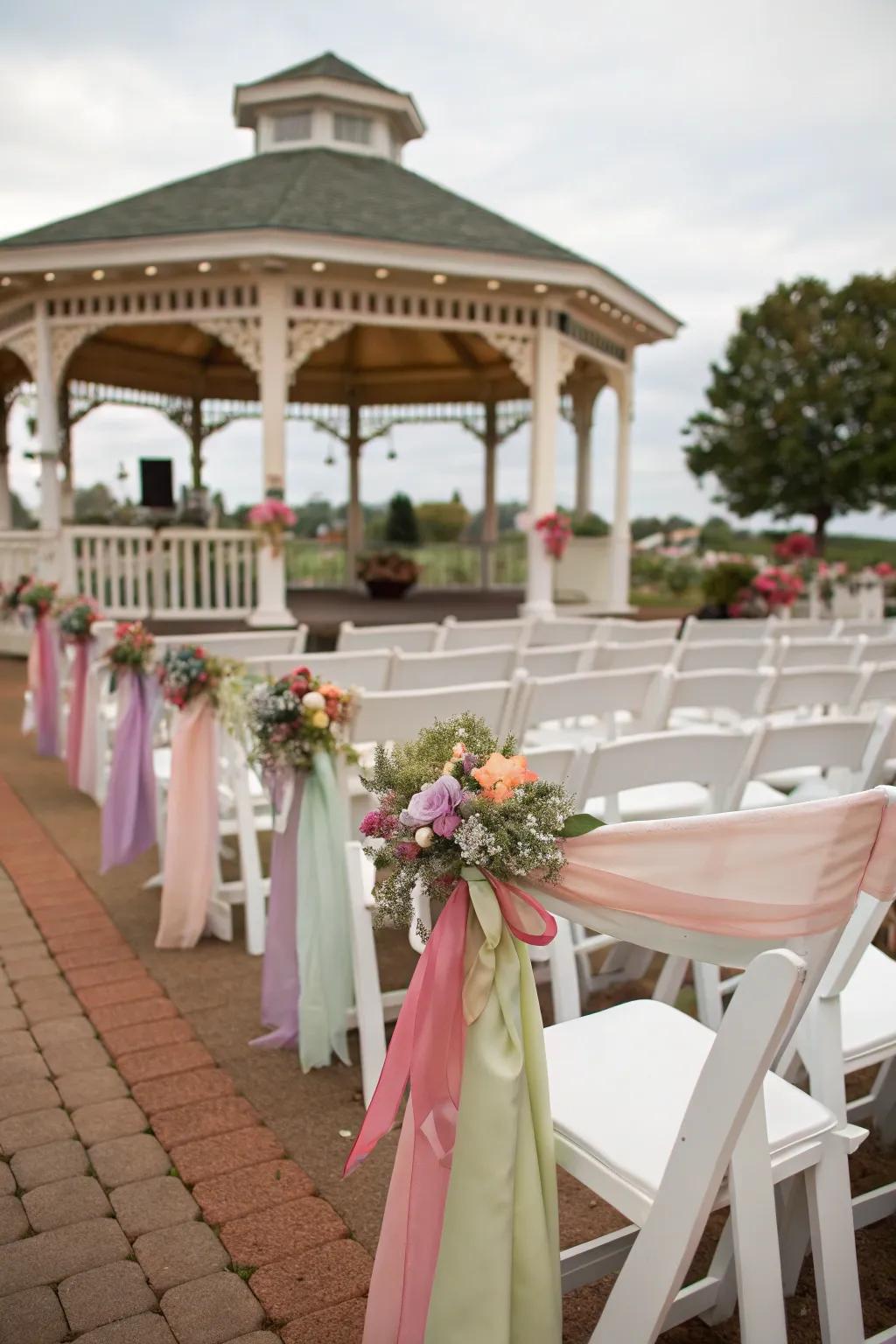 Ribbon accents add a whimsical and playful touch to the decor.