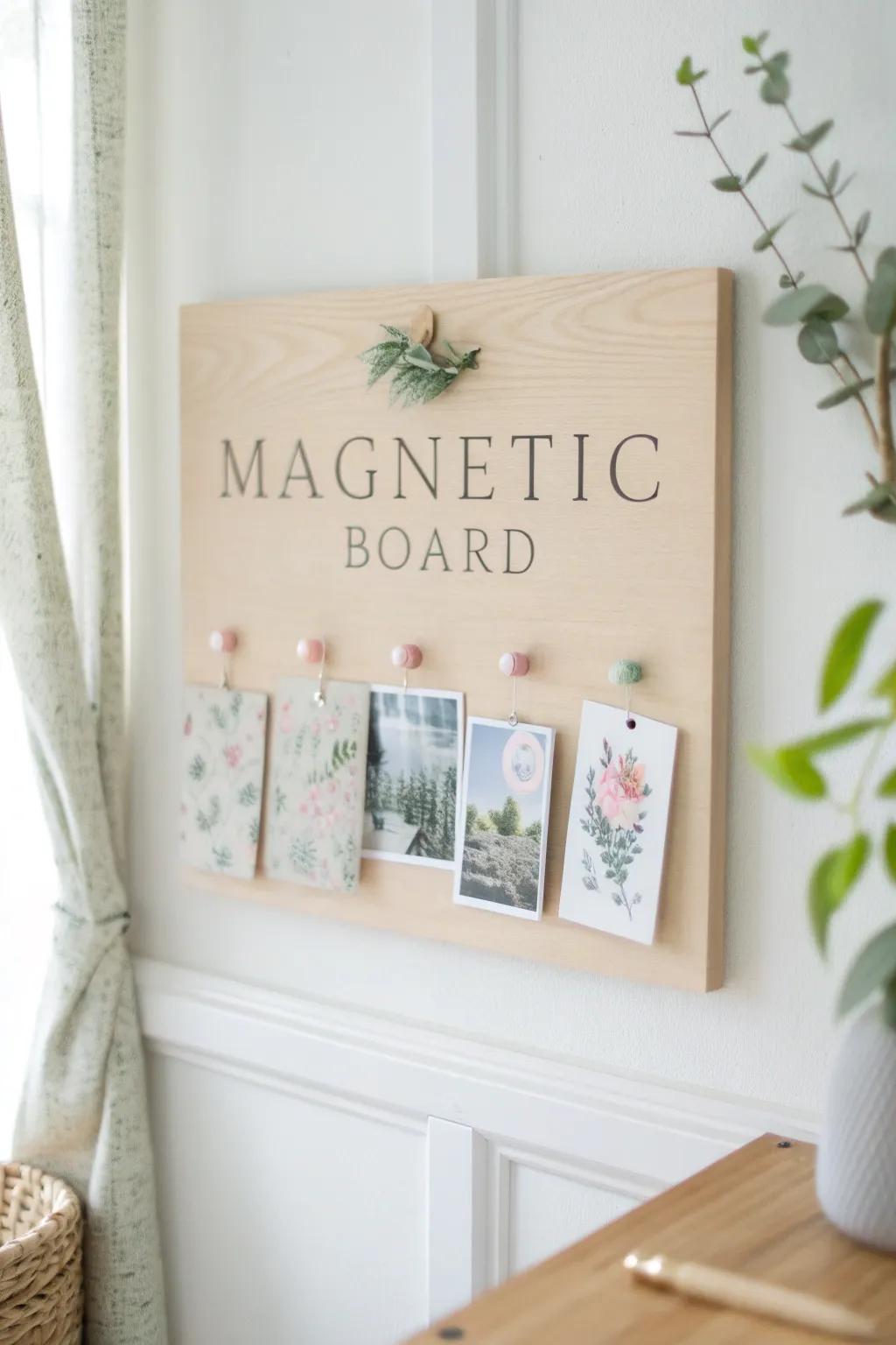 Elevate your space with a chic and versatile magnetic board for endless personalization.