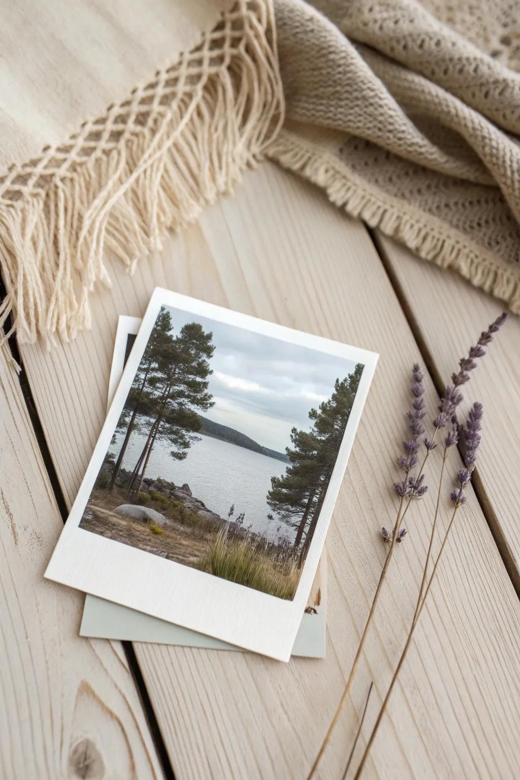 Capture the charm of yesteryear with a polaroid-inspired touch of Scandinavian serenity.