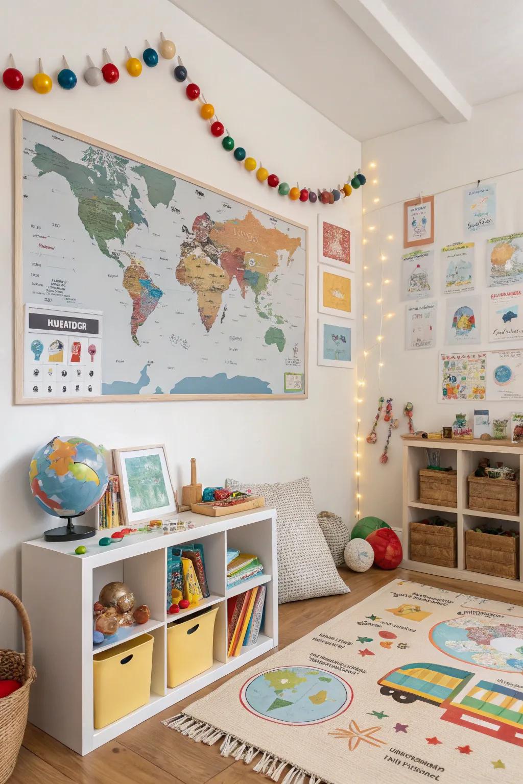 Engaging wall art inspires curiosity and education.