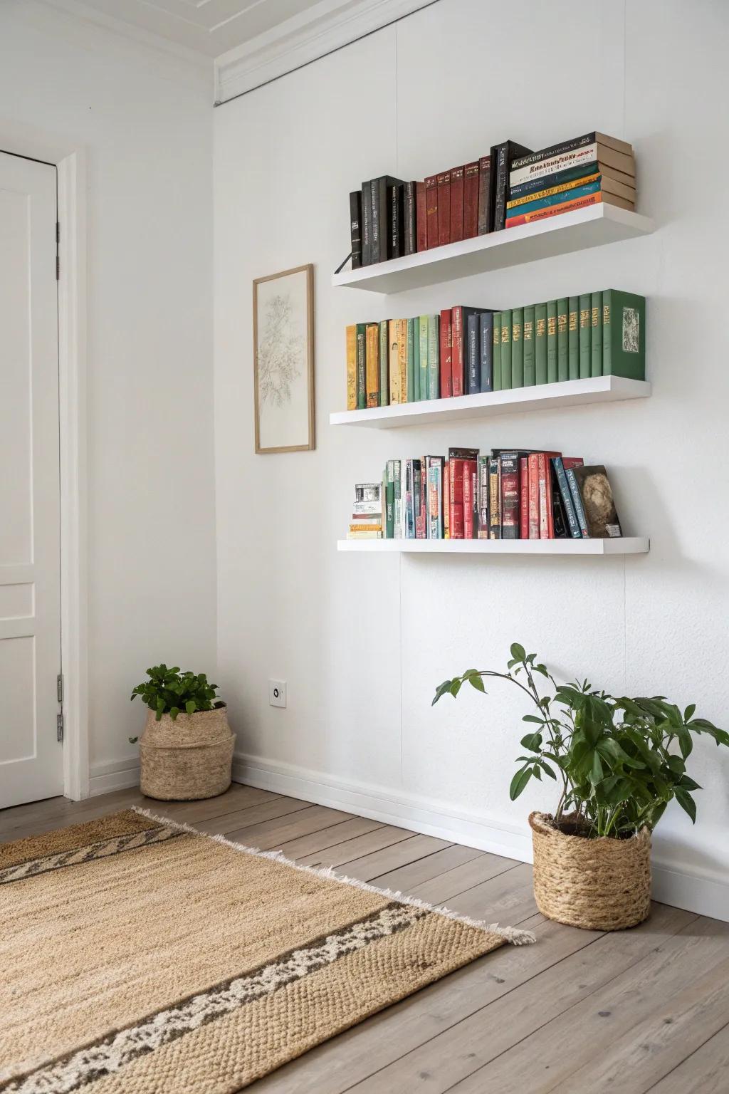 Create magic in your space with invisible bookshelves that make your favorite reads float effortlessly.