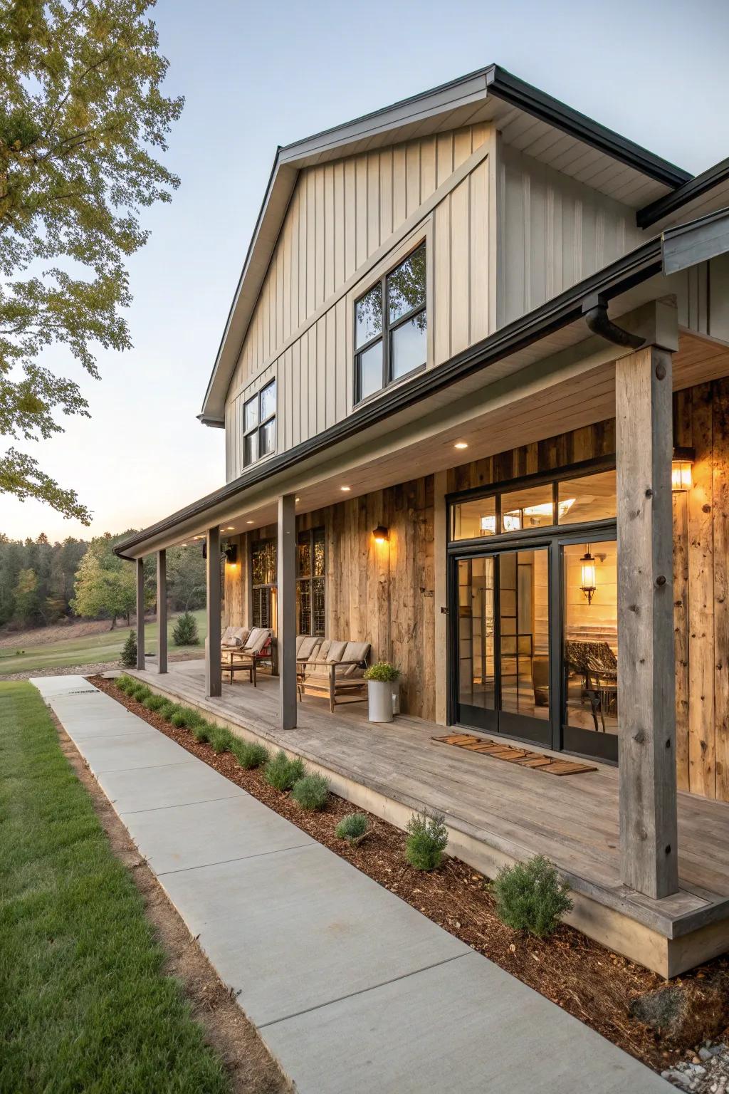 Reclaimed wood brings history and charm to modern spaces.