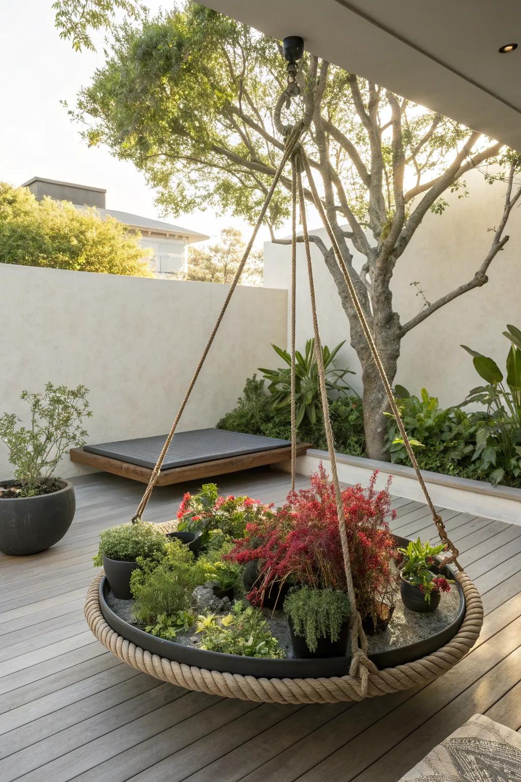 Transform your patio into a botanical haven with a floating plant bed. Elevate your greenery and style in one simple step!