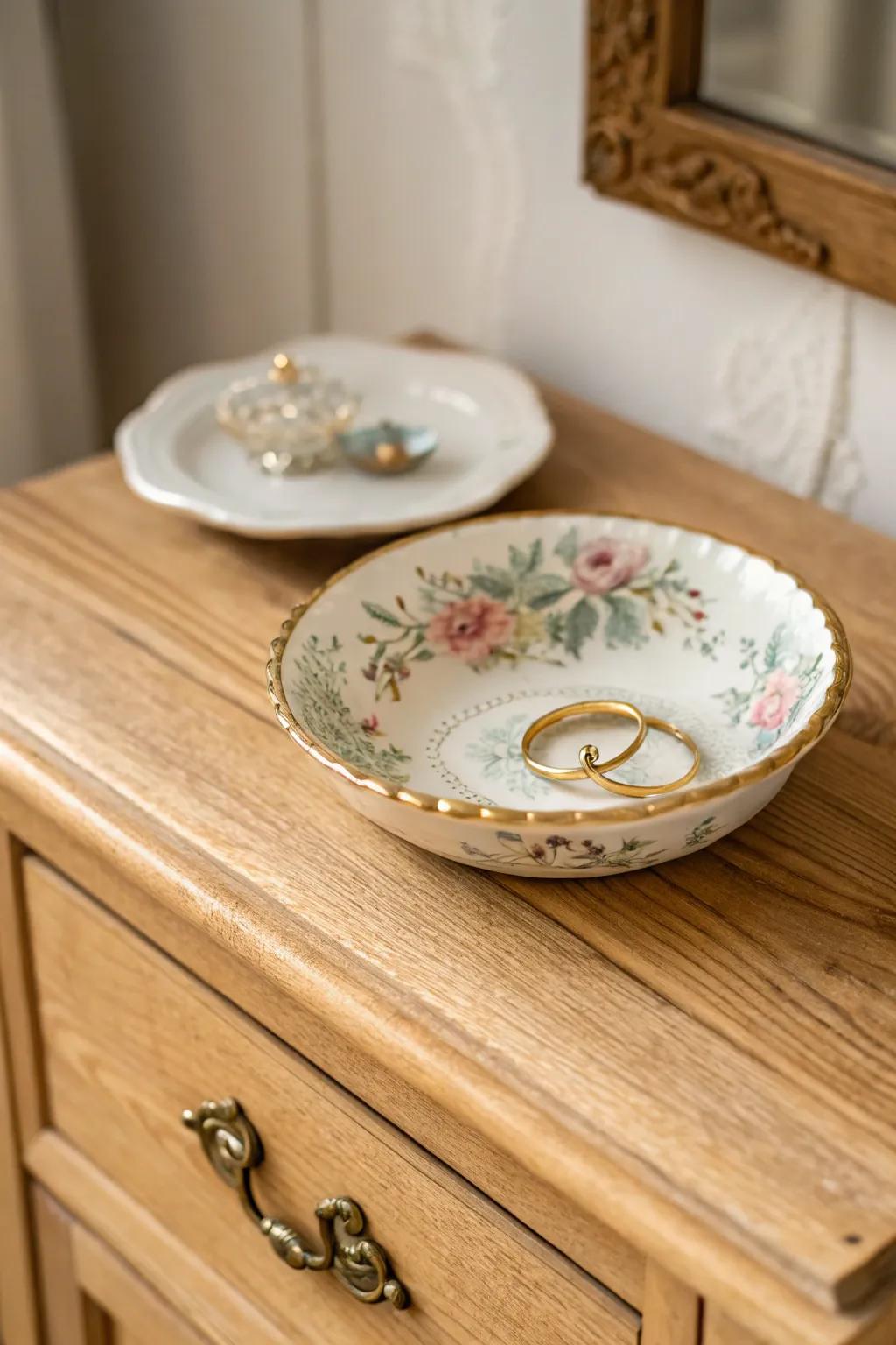 Discover the timeless elegance of vintage finds for your ring display.
