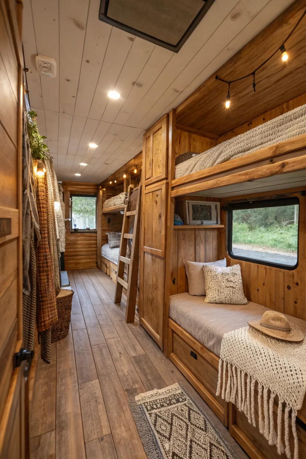 Embrace rustic charm with natural elements.