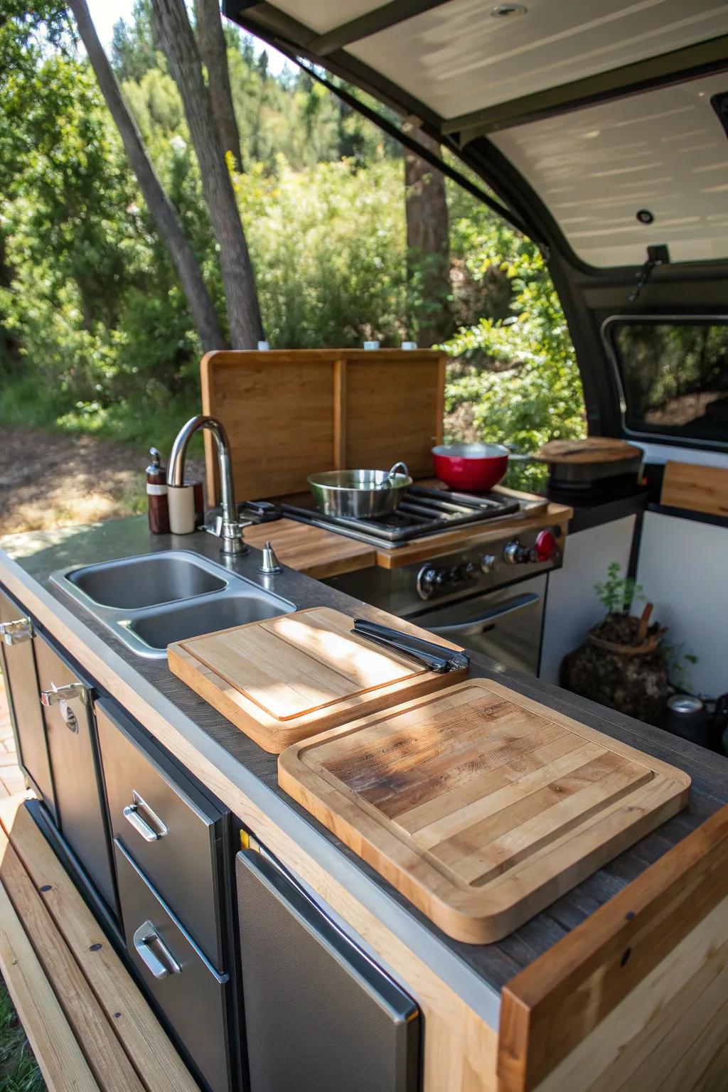 Elevate your outdoor cooking experience with a custom DIY prep station that combines functionality and craftsmanship.