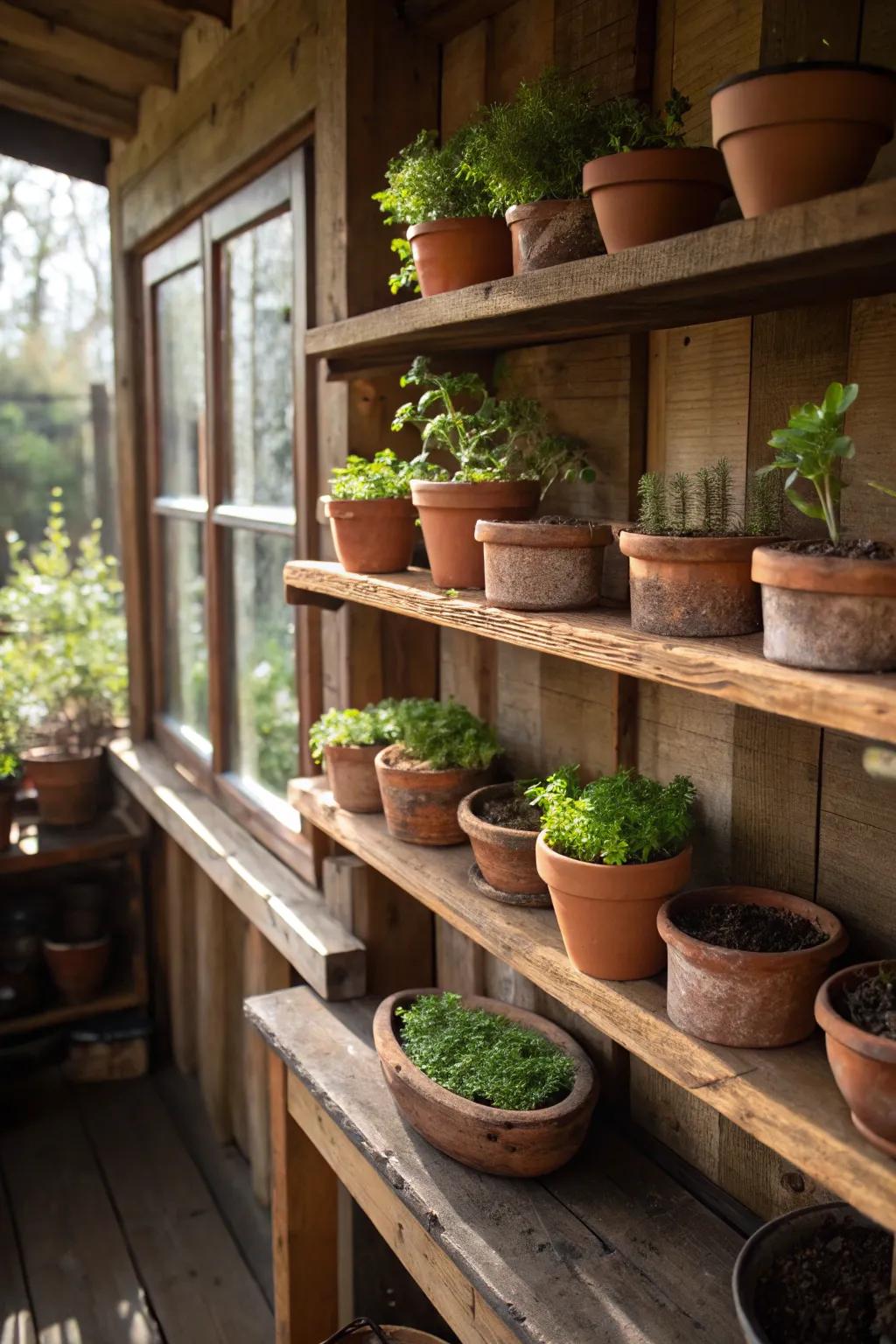 Transform your shed man cave into a lush retreat with a budget-friendly mini garden. 🌿 #ManCaveDecor #Craftsmanship #BudgetGarden