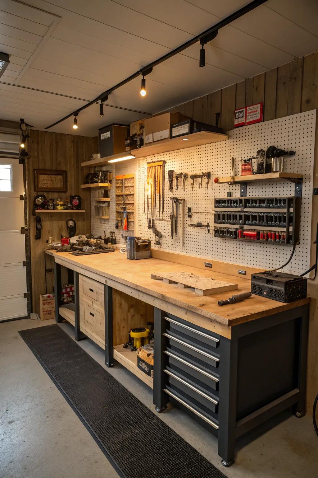 Transform your garage into the ultimate DIY workshop haven.