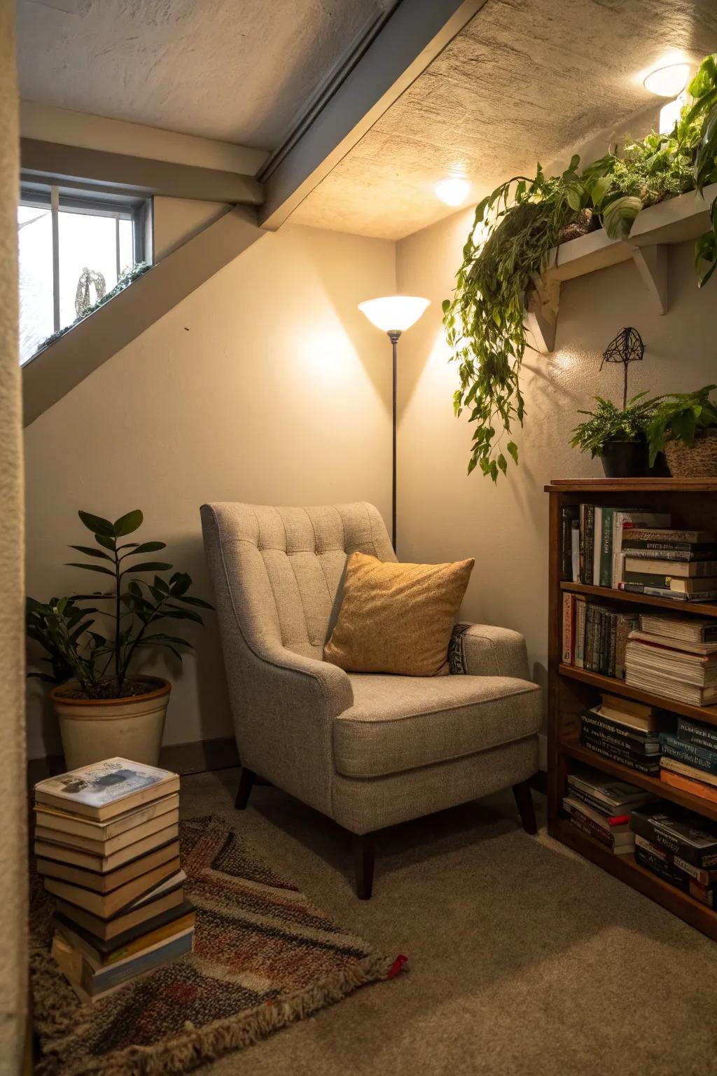 Create a tranquil retreat with a cozy reading nook.