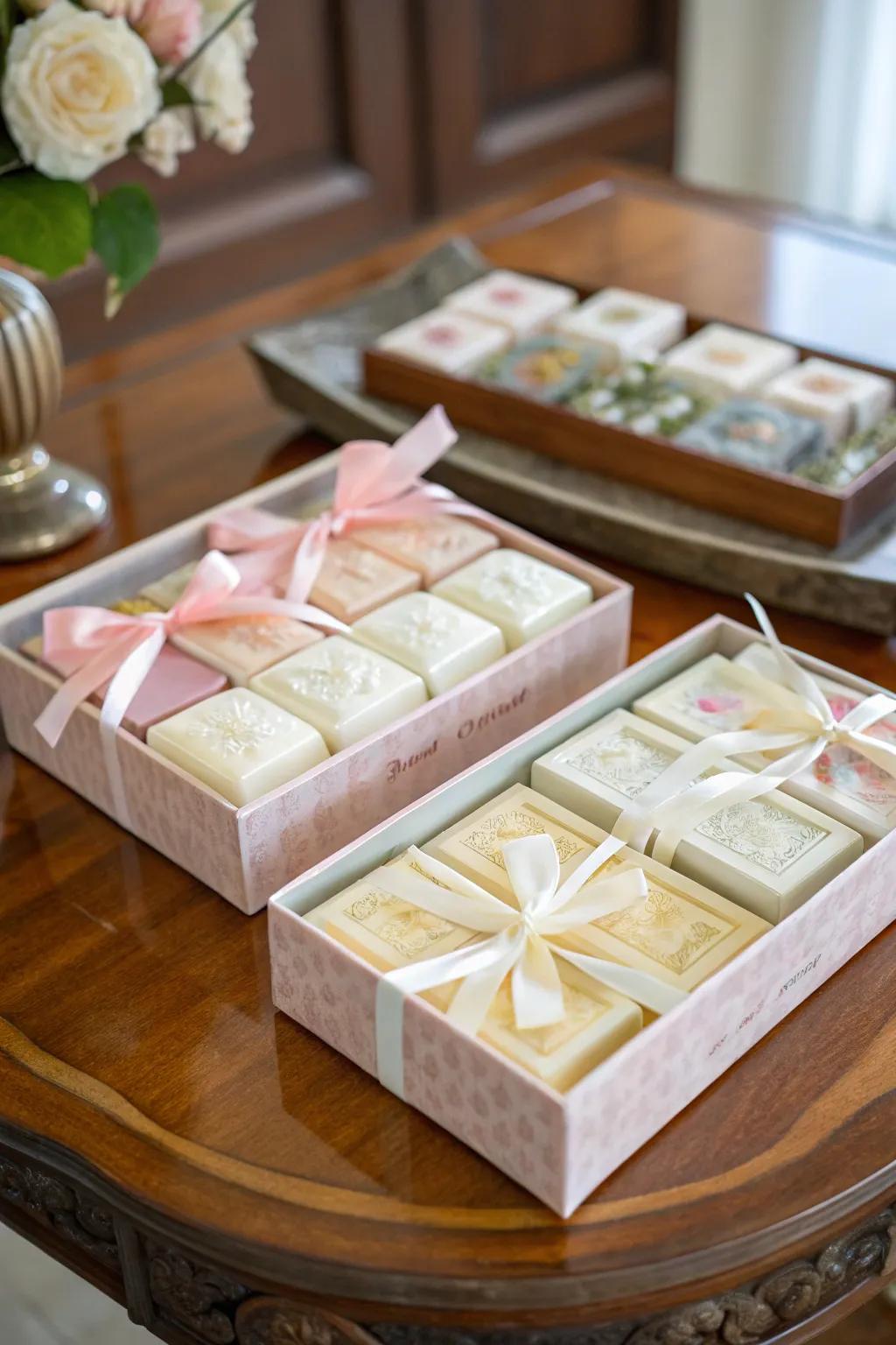 Gift-ready soaps elegantly packaged for any occasion.