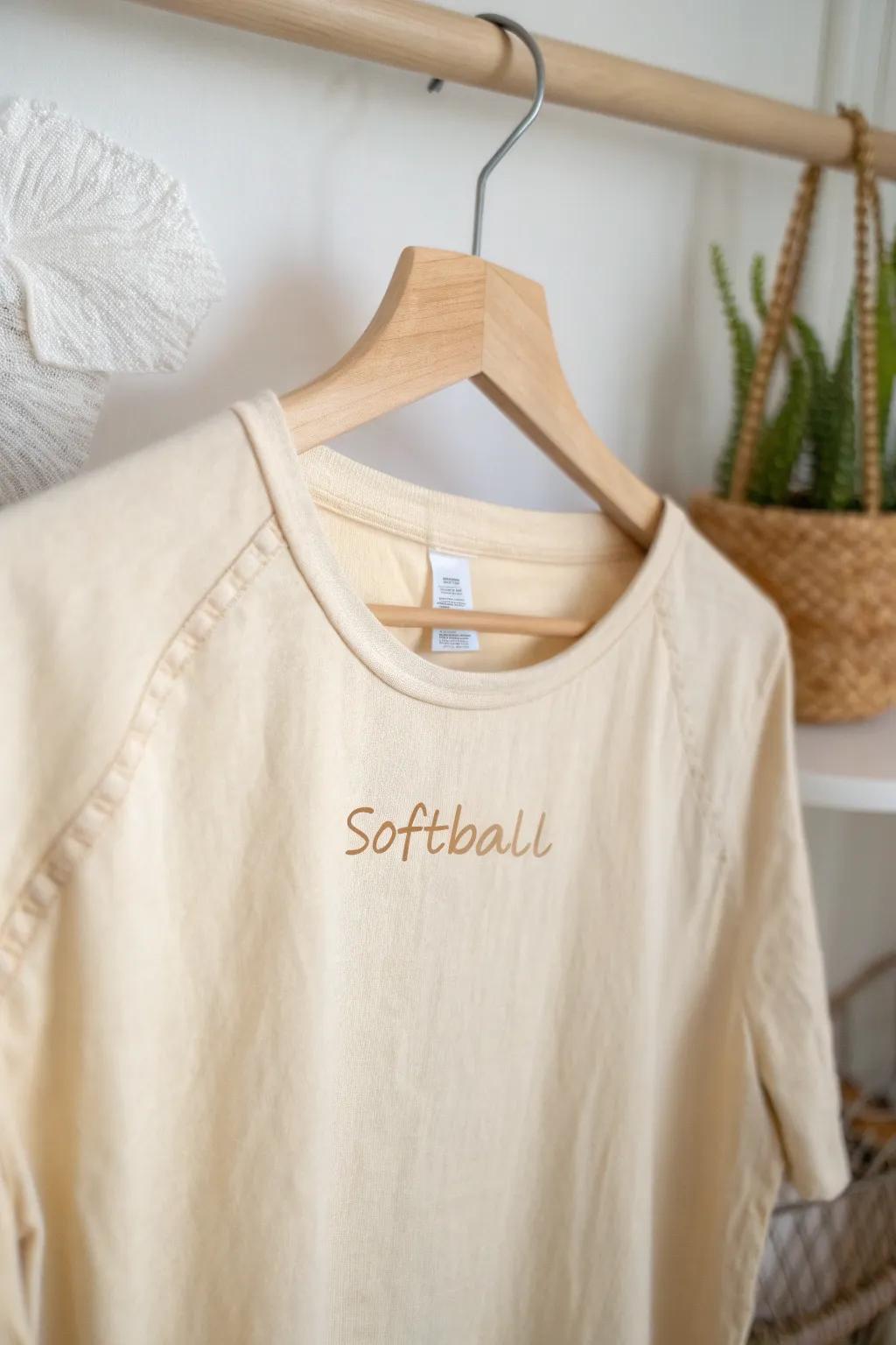 Add a personal touch to your game day with bespoke name tags on your softball shirts—where simplicity meets individuality.