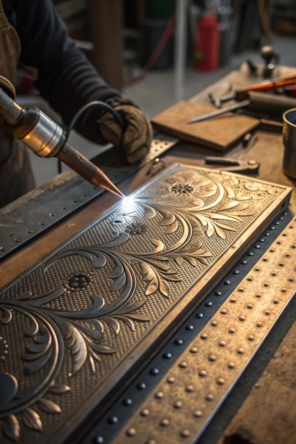 Craftsmanship in focus: Elevate your metalwork with textured surfaces and hammered details.